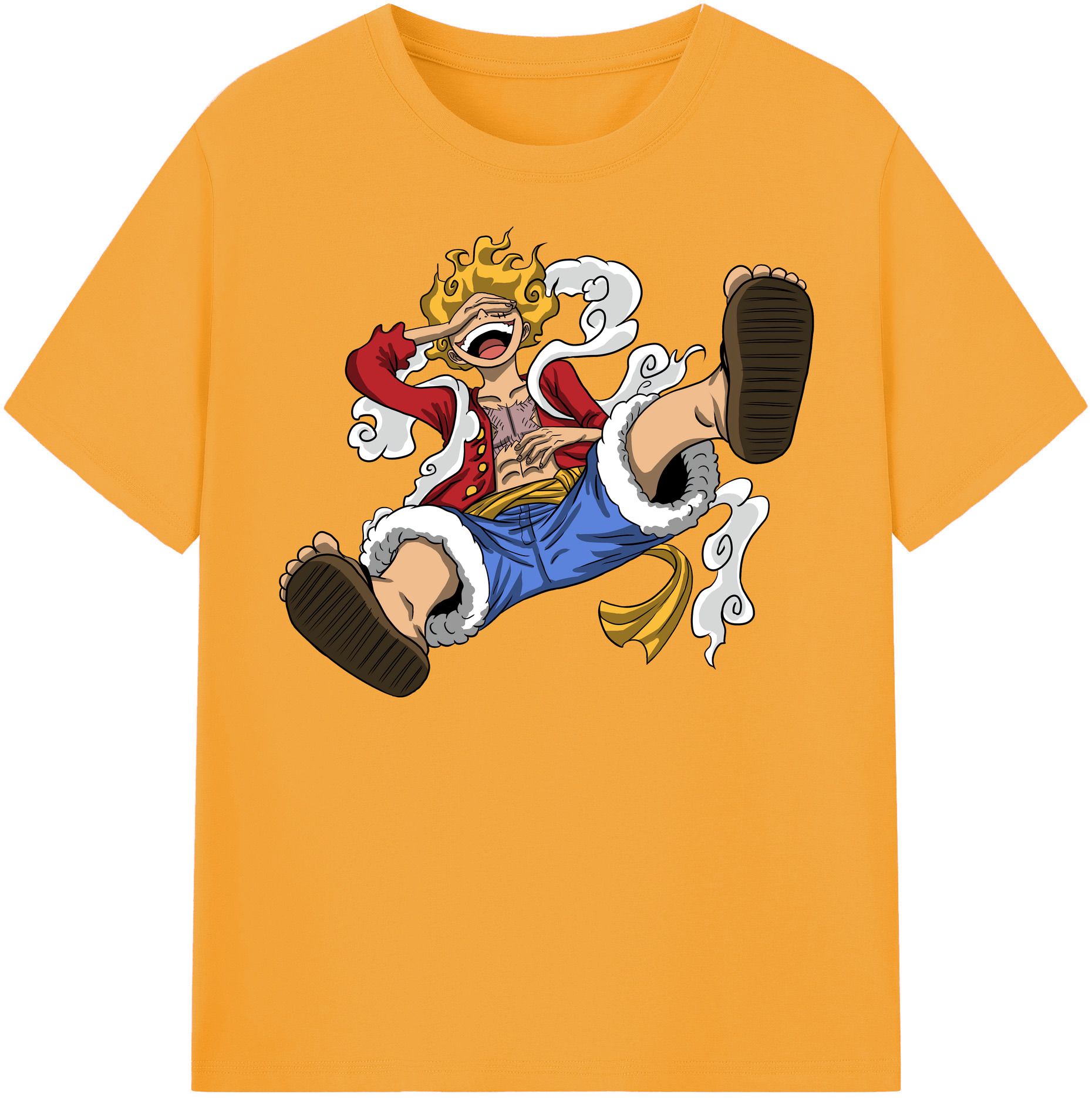 ワンピース モンキー・D・ルフィ ONE PIECE Monkey D. Luffy レディースカジュアルプリントTシャツ（綿100％）