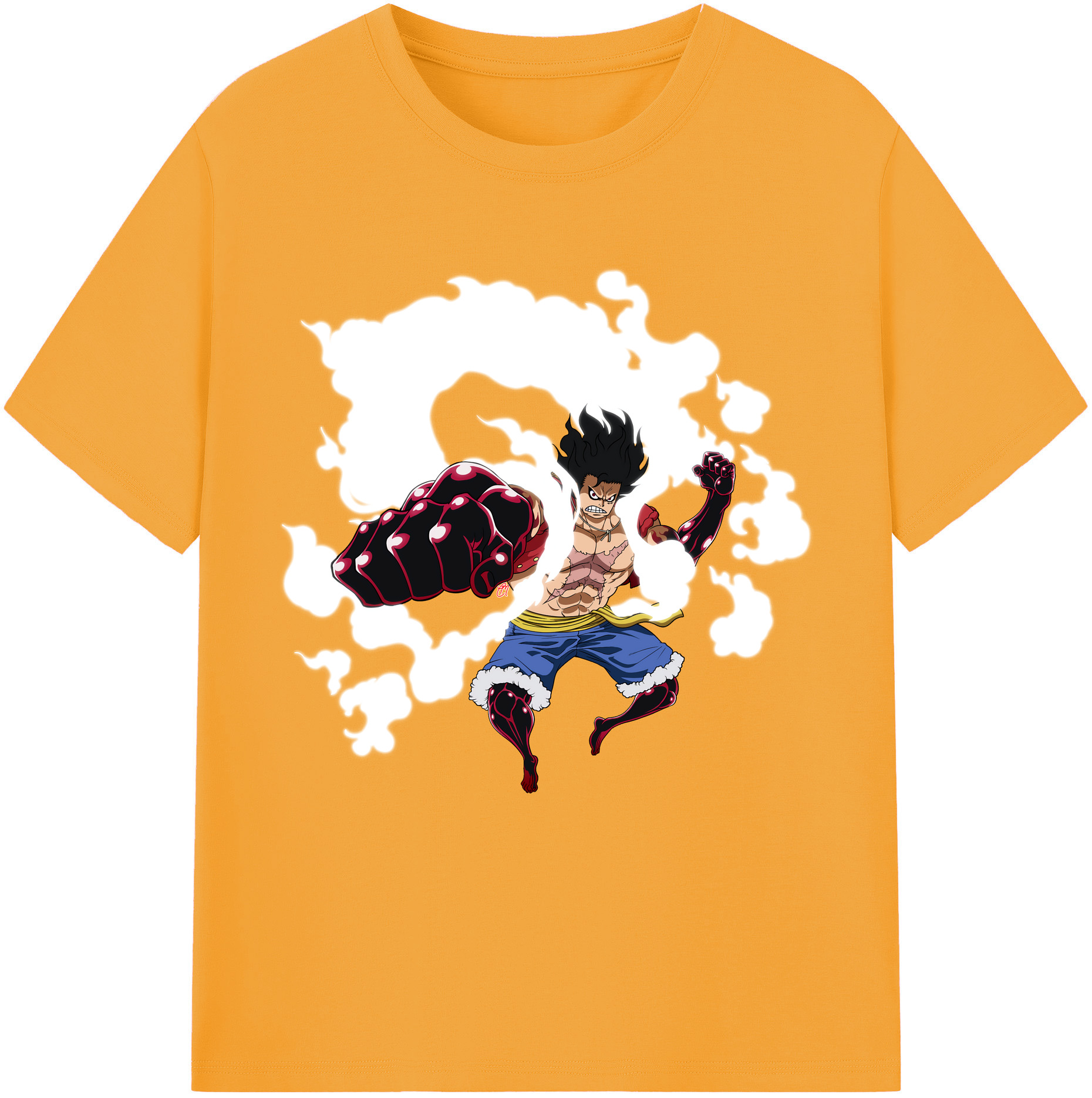 ワンピース モンキー・D・ルフィ ONE PIECE Monkey D. Luffy レディースカジュアルプリントTシャツ（綿100％）