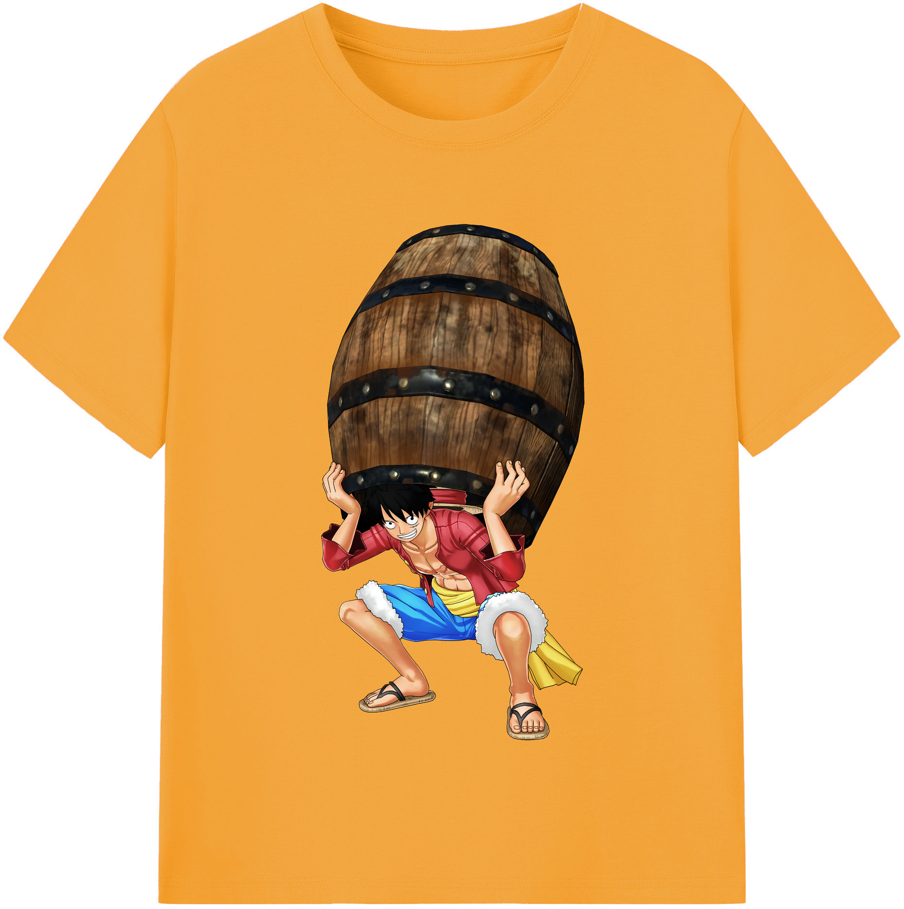 ワンピース モンキー・D・ルフィ ONE PIECE Monkey D. Luffy レディースカジュアルプリントTシャツ（綿100％）