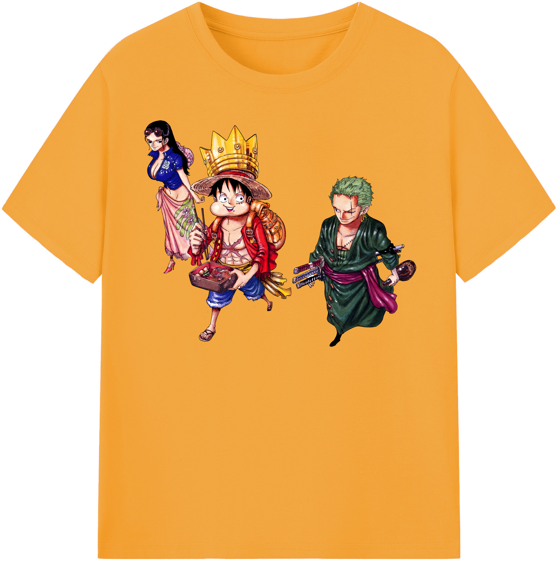 ワンピース モンキー・D・ルフィ ONE PIECE Monkey D. Luffy レディースカジュアルプリントTシャツ（綿100％）