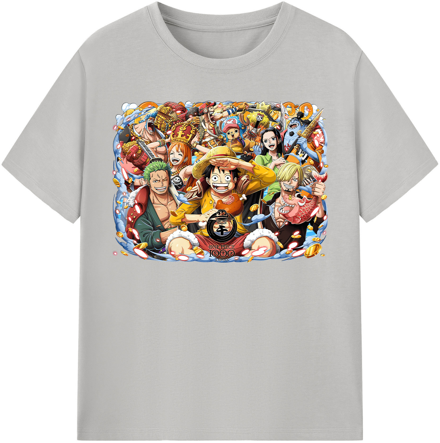 ワンピース モンキー・D・ルフィ ONE PIECE Monkey D. Luffy レディースカジュアルプリントTシャツ（綿100％）