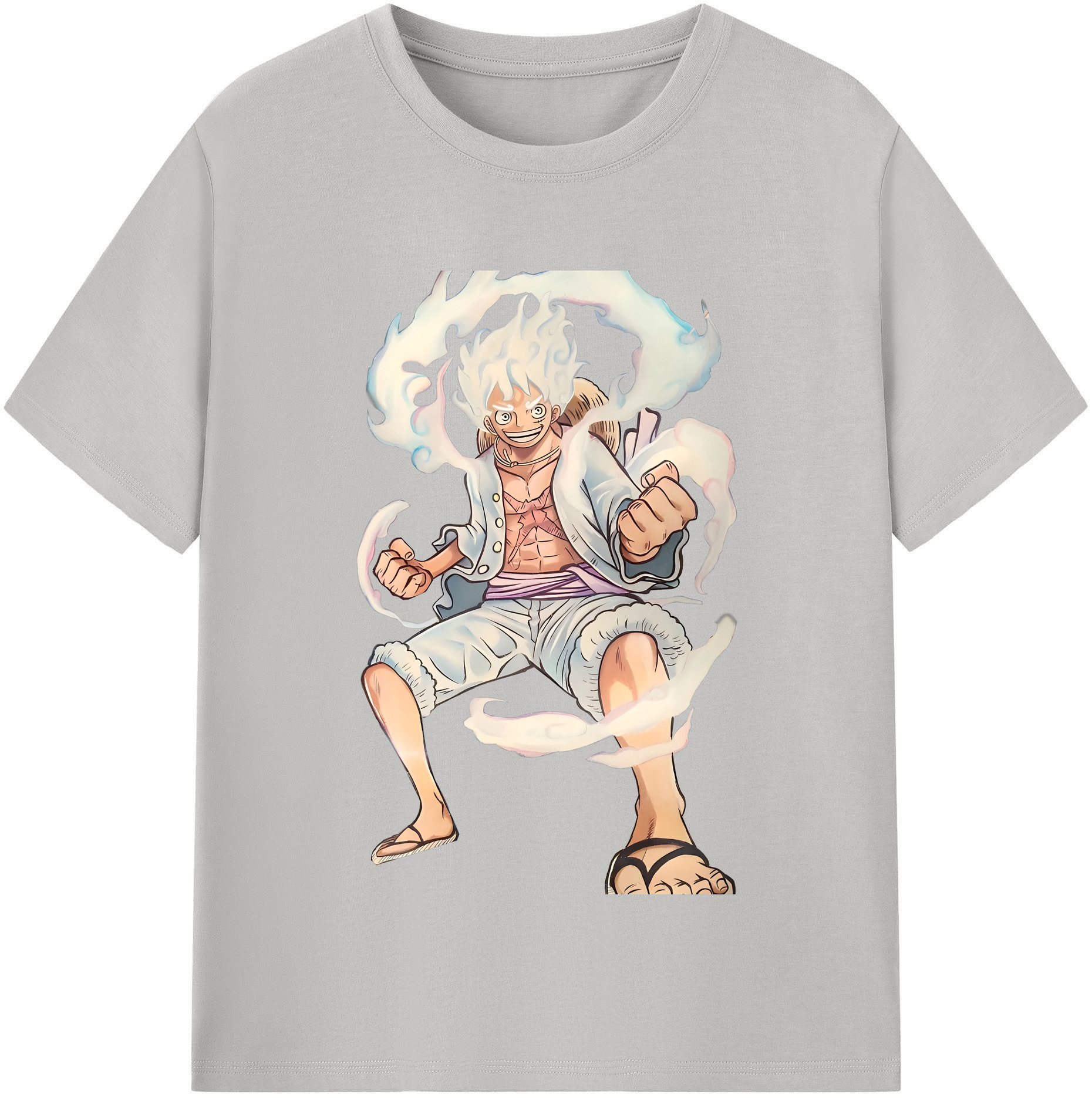 ワンピース モンキー・D・ルフィ ONE PIECE Monkey D. Luffy レディースカジュアルプリントTシャツ（綿100％）