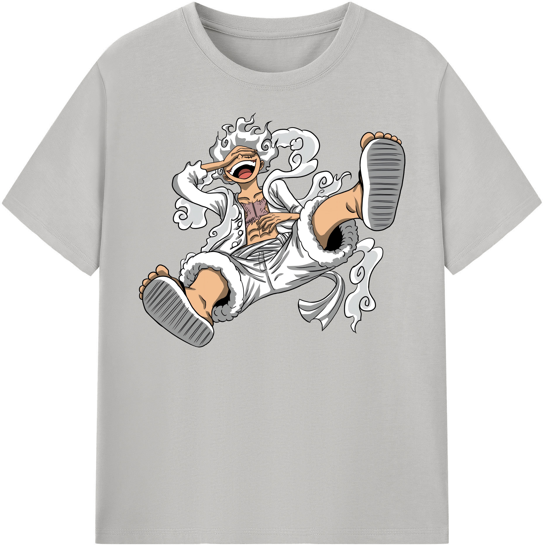 ワンピース モンキー・D・ルフィ ONE PIECE Monkey D. Luffy レディースカジュアルプリントTシャツ（綿100％）