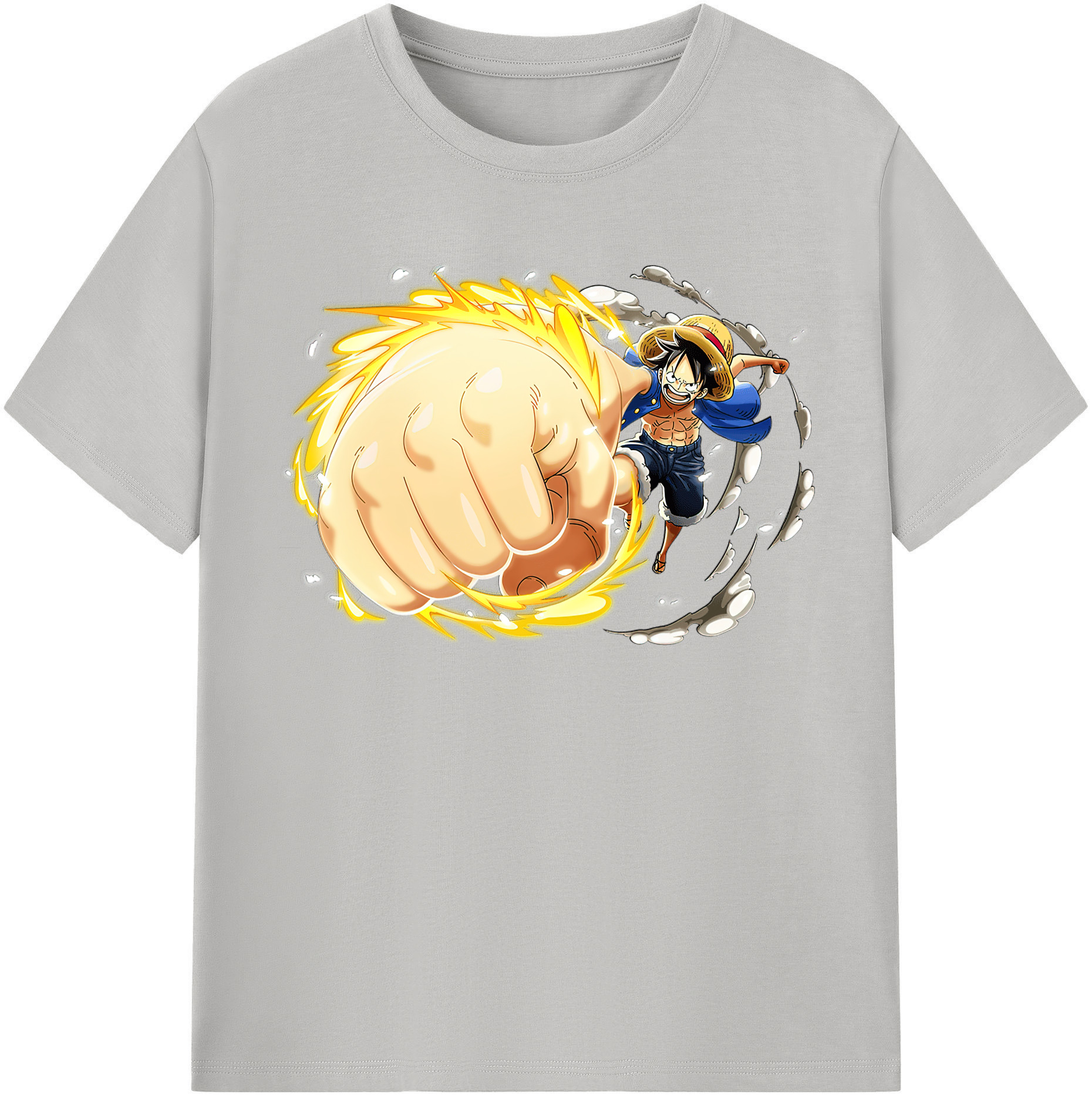 ワンピース モンキー・D・ルフィ ONE PIECE Monkey D. Luffy レディースカジュアルプリントTシャツ（綿100％）