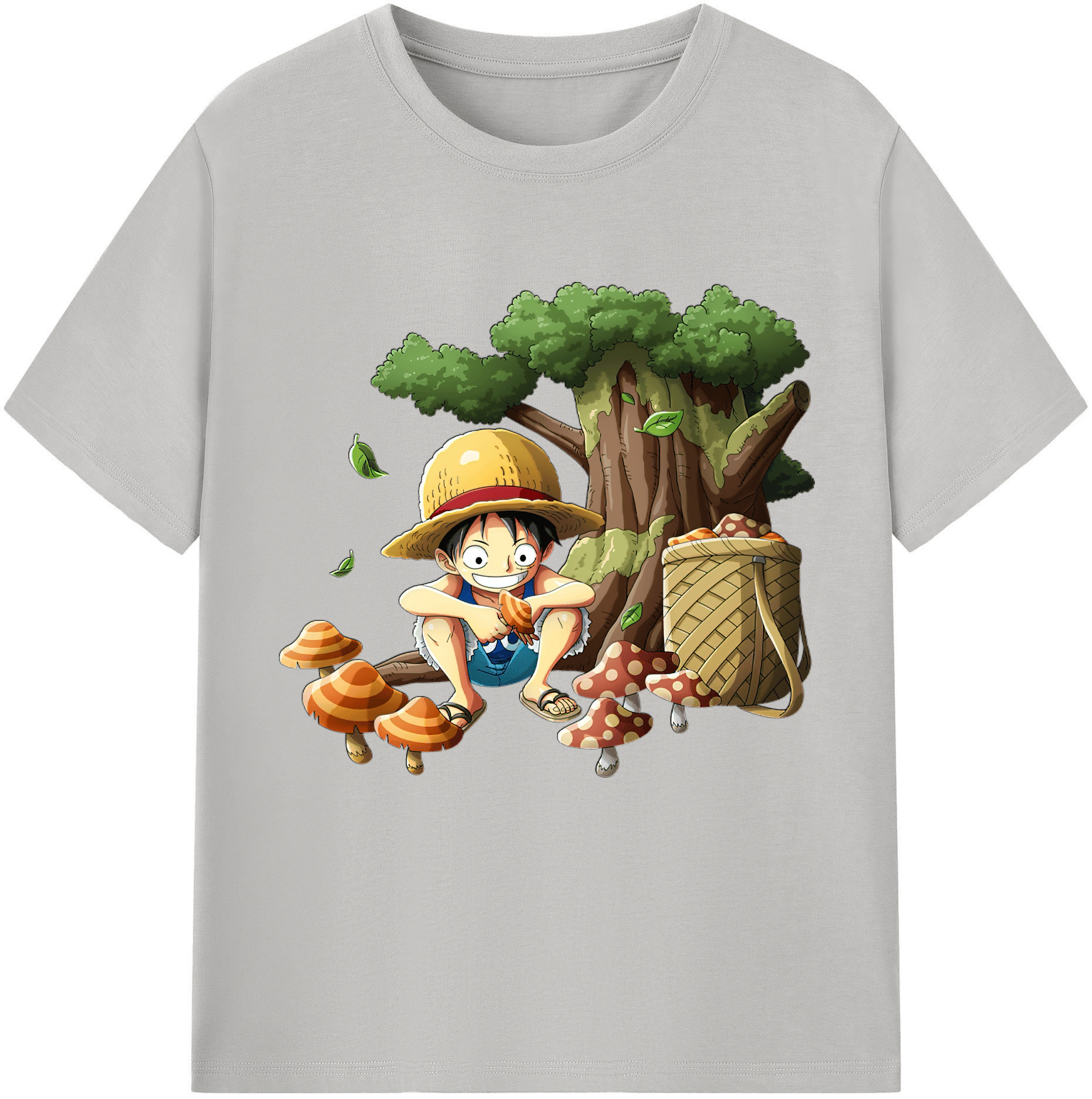 ワンピース モンキー・D・ルフィ ONE PIECE Monkey D. Luffy レディースカジュアルプリントTシャツ（綿100％）
