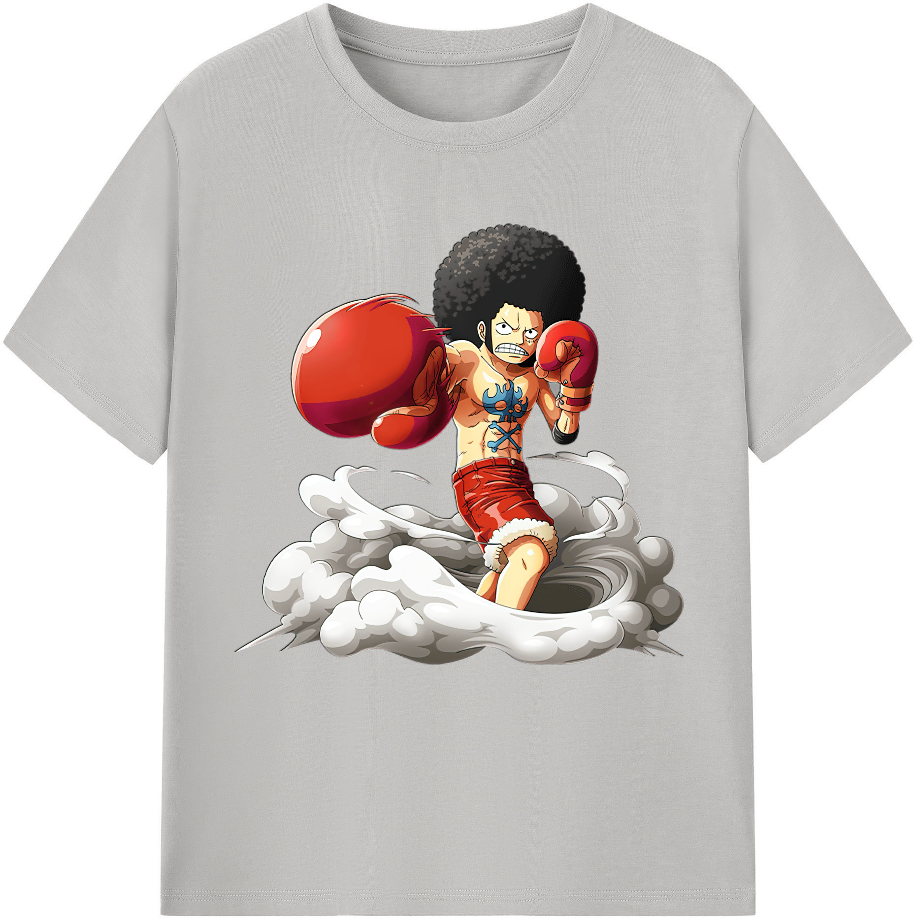 ワンピース モンキー・D・ルフィ ONE PIECE Monkey D. Luffy レディースカジュアルプリントTシャツ（綿100％）