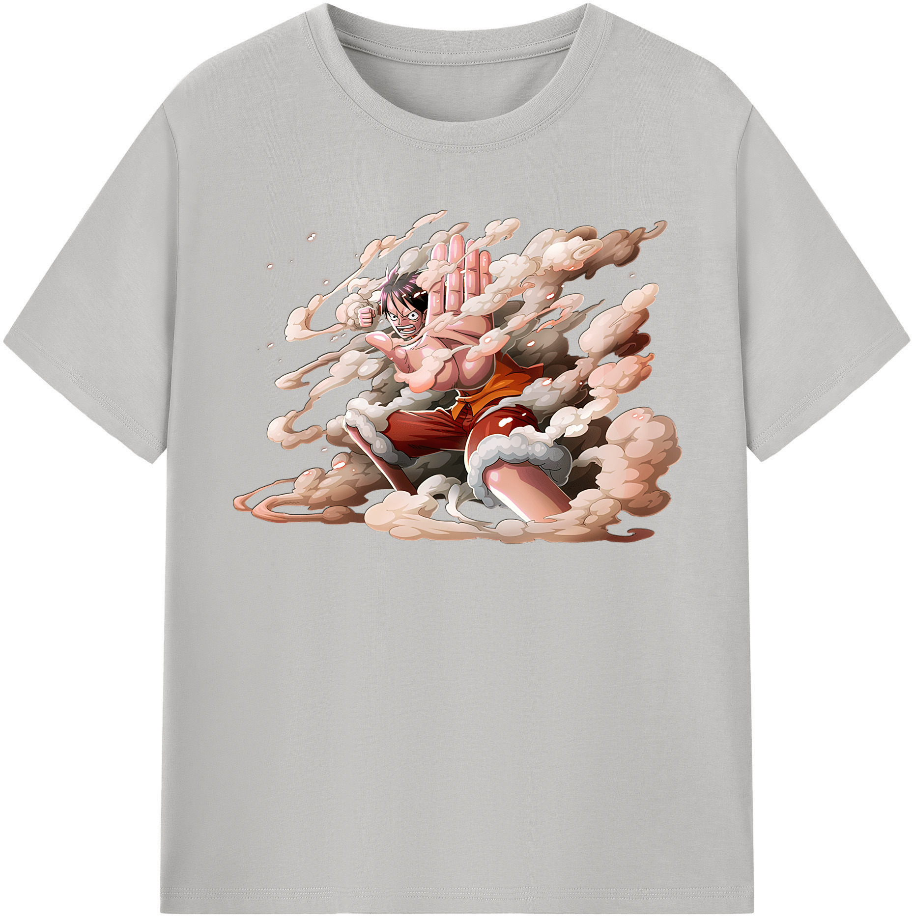ワンピース モンキー・D・ルフィ ONE PIECE Monkey D. Luffy レディースカジュアルプリントTシャツ（綿100％）