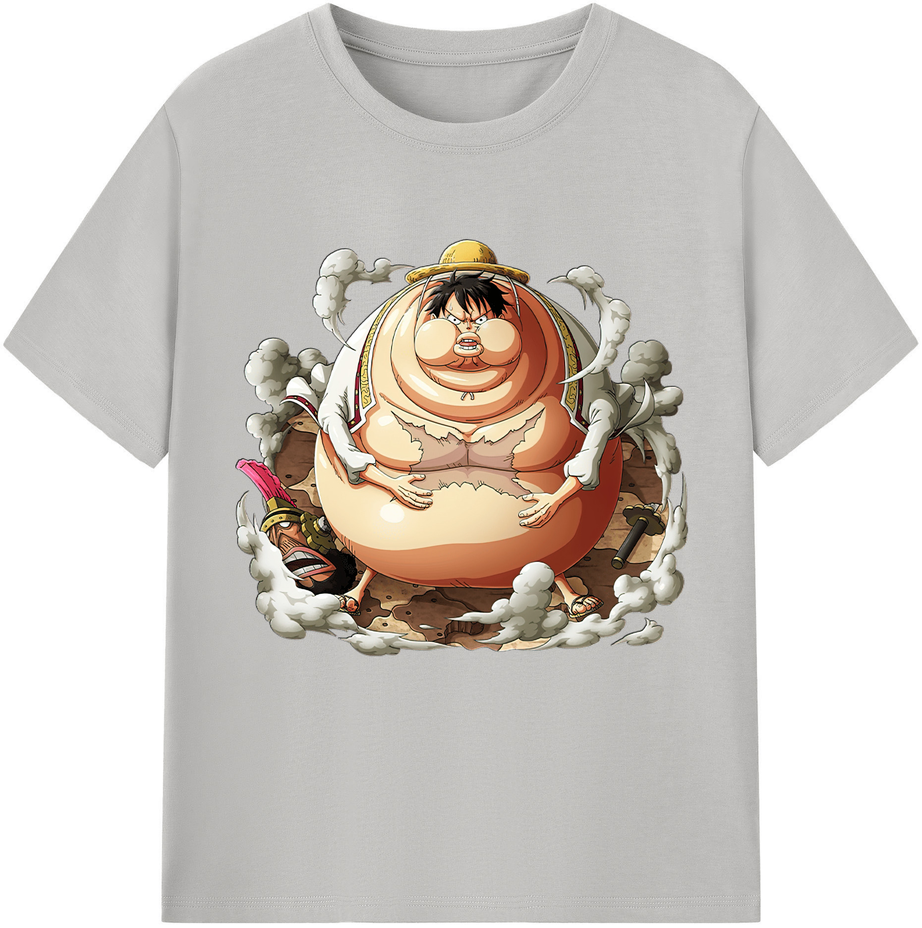 ワンピース モンキー・D・ルフィ ONE PIECE Monkey D. Luffy レディースカジュアルプリントTシャツ（綿100％）