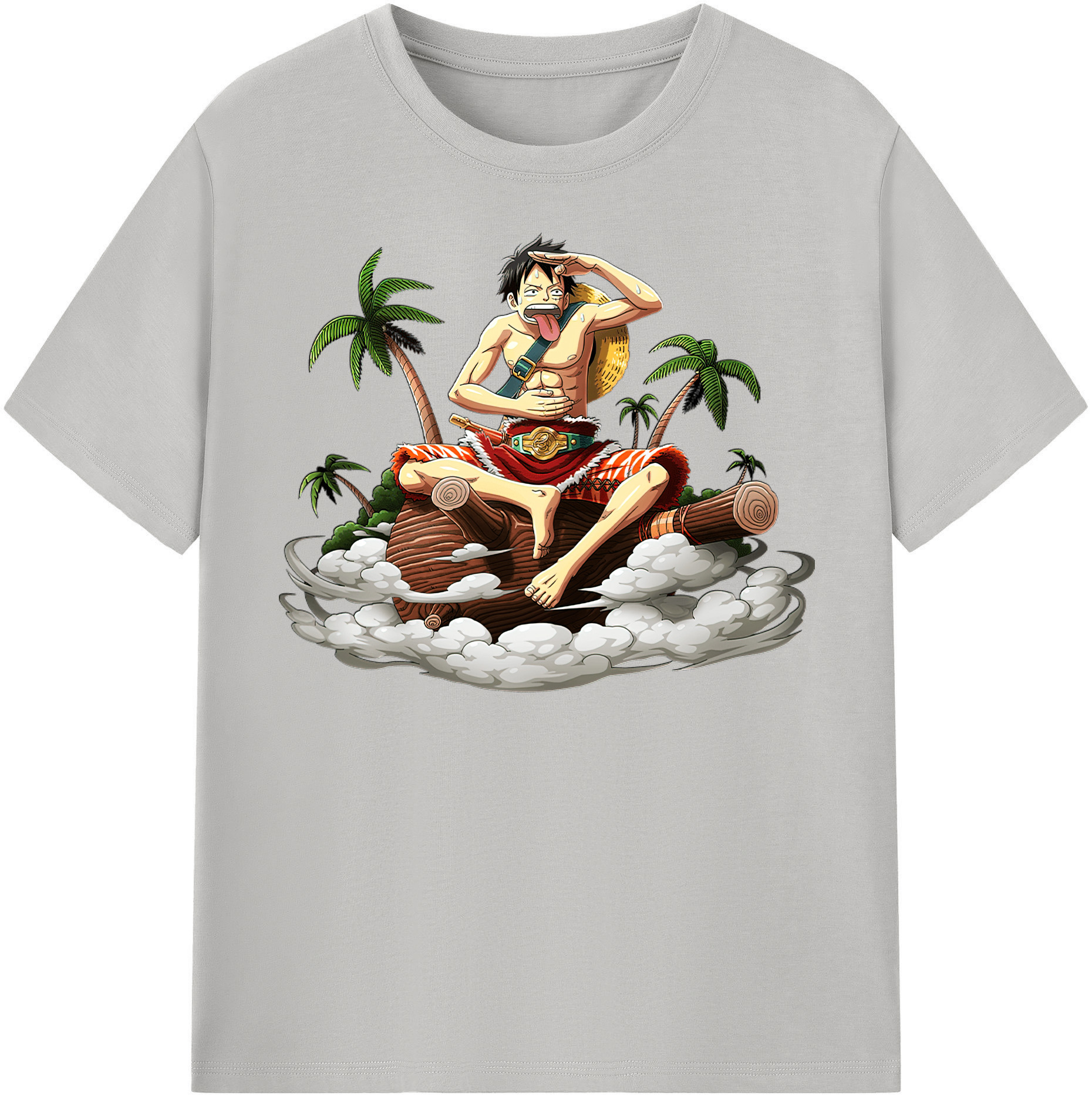 ワンピース モンキー・D・ルフィ ONE PIECE Monkey D. Luffy レディースカジュアルプリントTシャツ（綿100％）