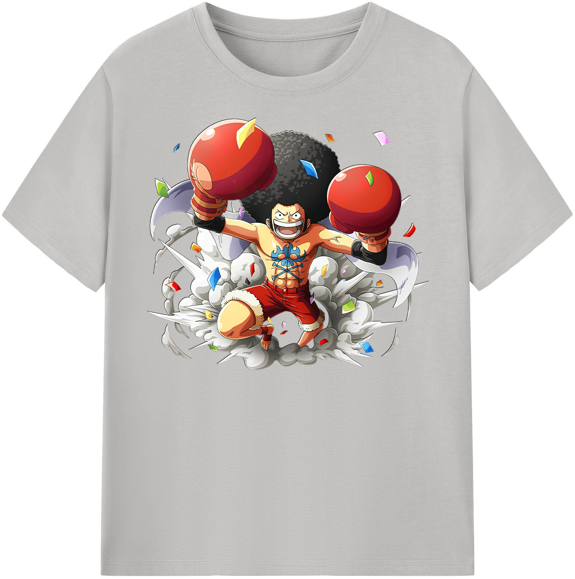ワンピース モンキー・D・ルフィ ONE PIECE Monkey D. Luffy レディースカジュアルプリントTシャツ（綿100％）