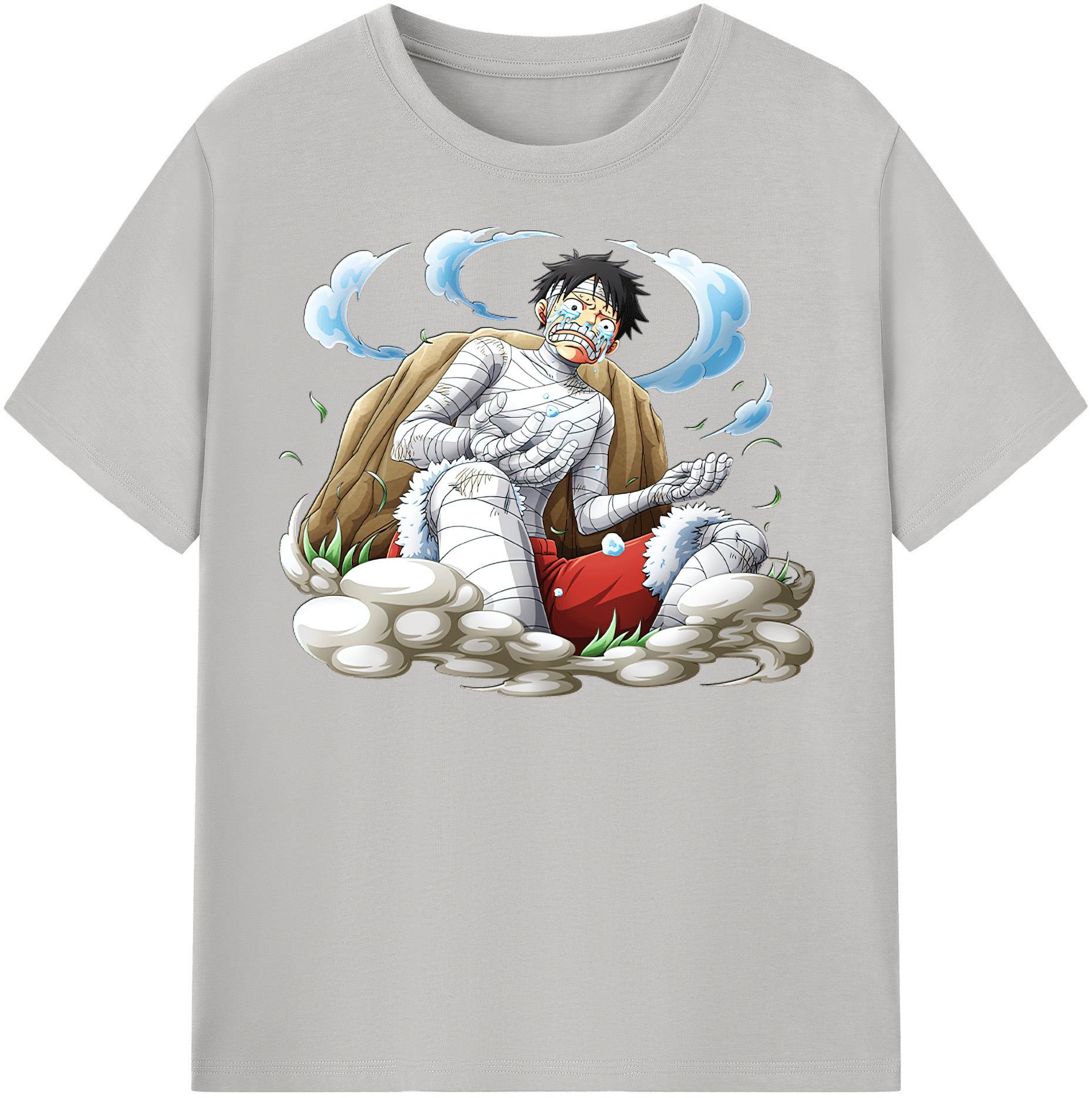 ワンピース モンキー・D・ルフィ ONE PIECE Monkey D. Luffy レディースカジュアルプリントTシャツ（綿100％）