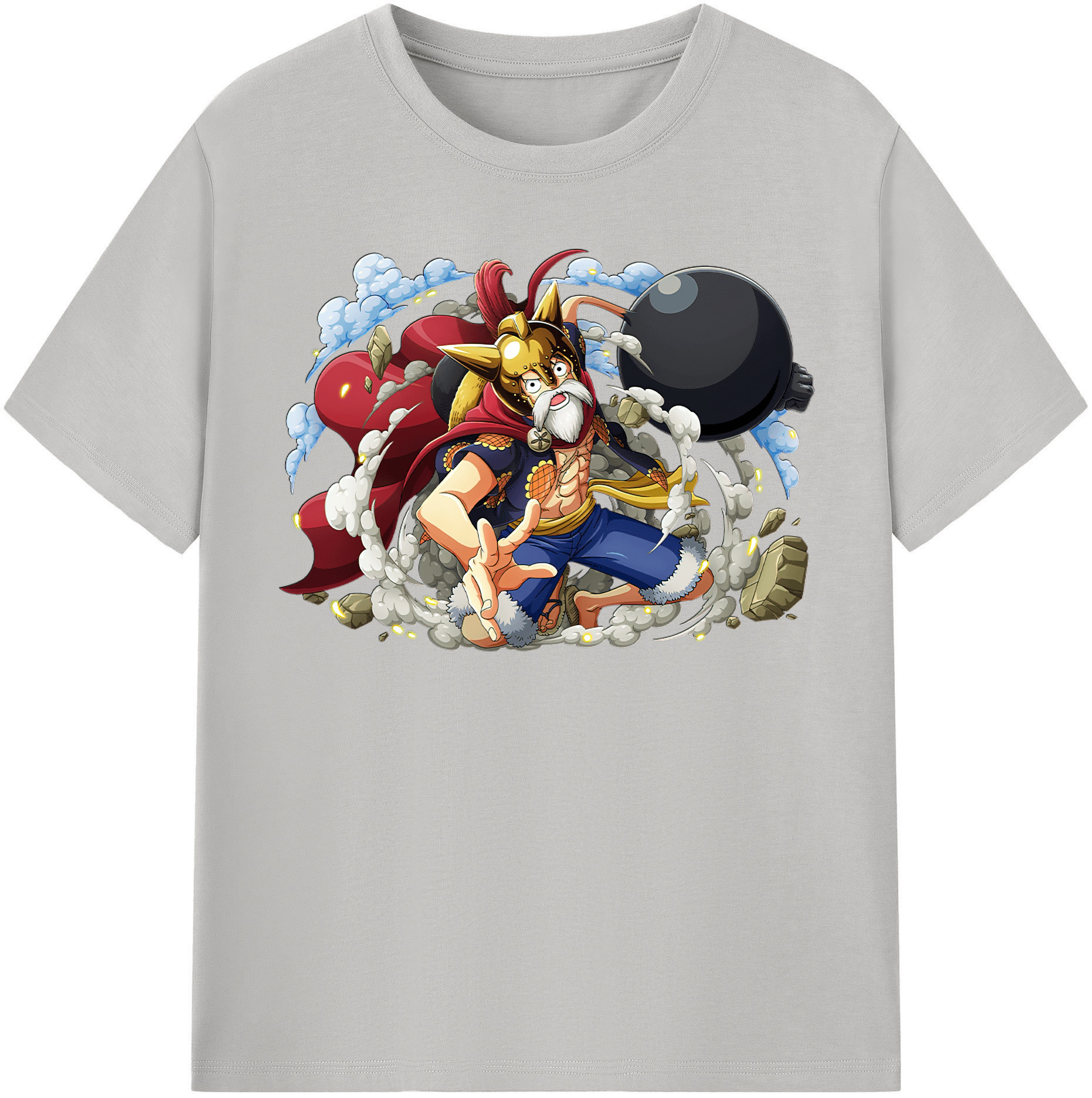 ワンピース モンキー・D・ルフィ ONE PIECE Monkey D. Luffy レディースカジュアルプリントTシャツ（綿100％）