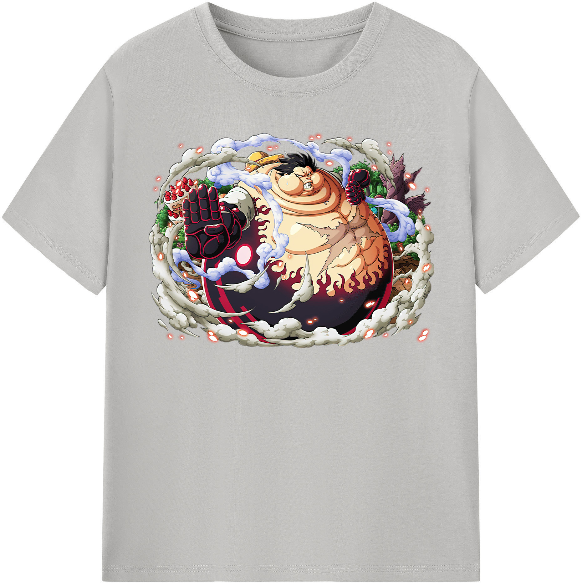 ワンピース モンキー・D・ルフィ ONE PIECE Monkey D. Luffy レディースカジュアルプリントTシャツ（綿100％）