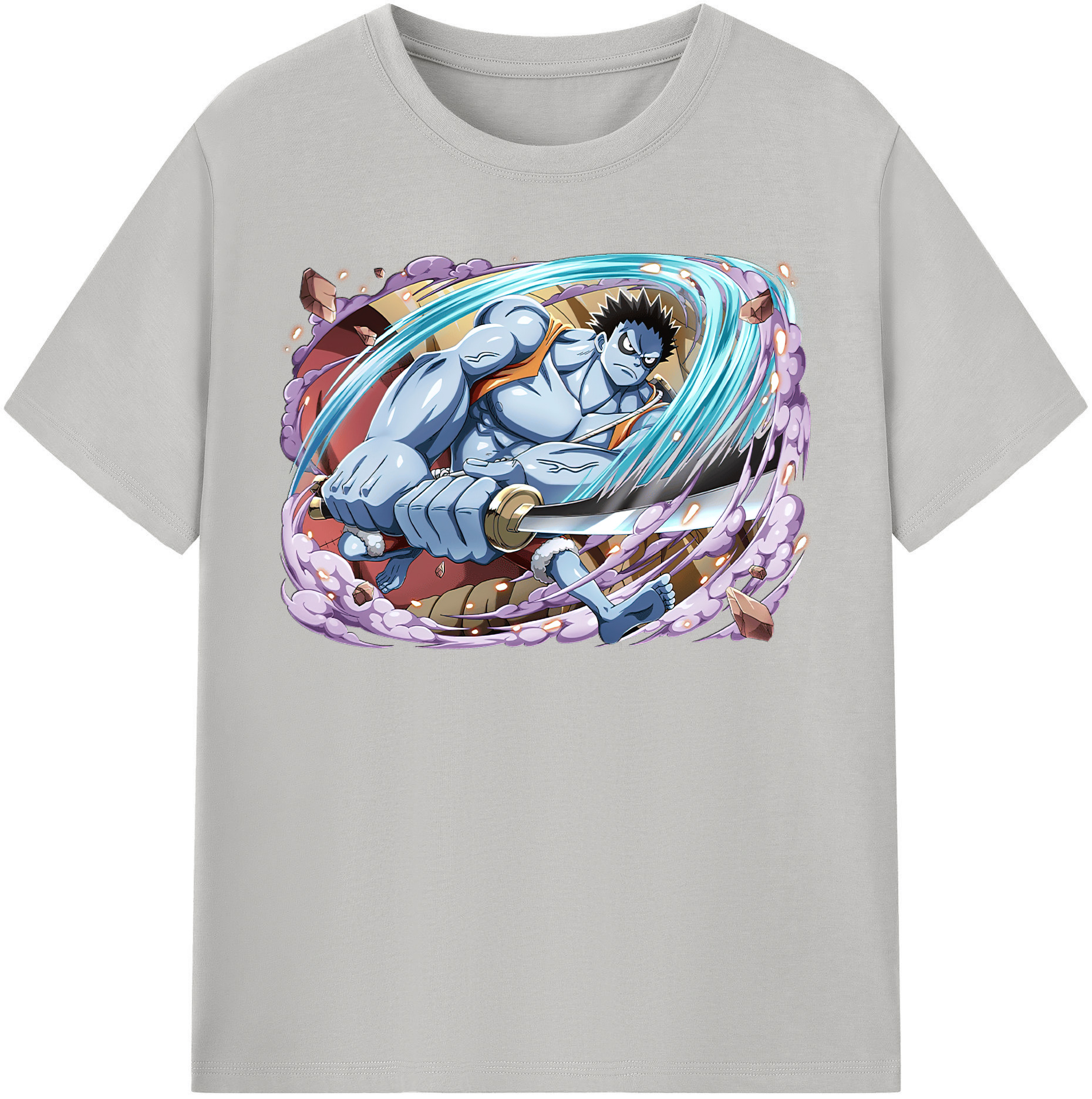ワンピース モンキー・D・ルフィ ONE PIECE Monkey D. Luffy レディースカジュアルプリントTシャツ（綿100％）