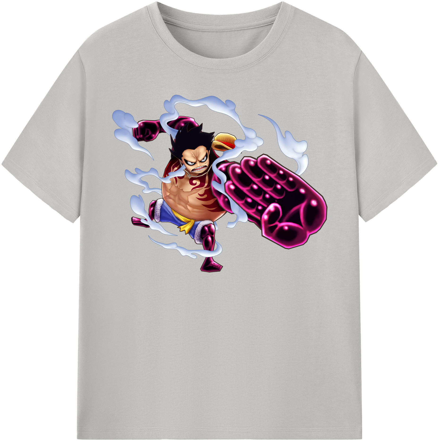 ワンピース モンキー・D・ルフィ ONE PIECE Monkey D. Luffy レディースカジュアルプリントTシャツ（綿100％）
