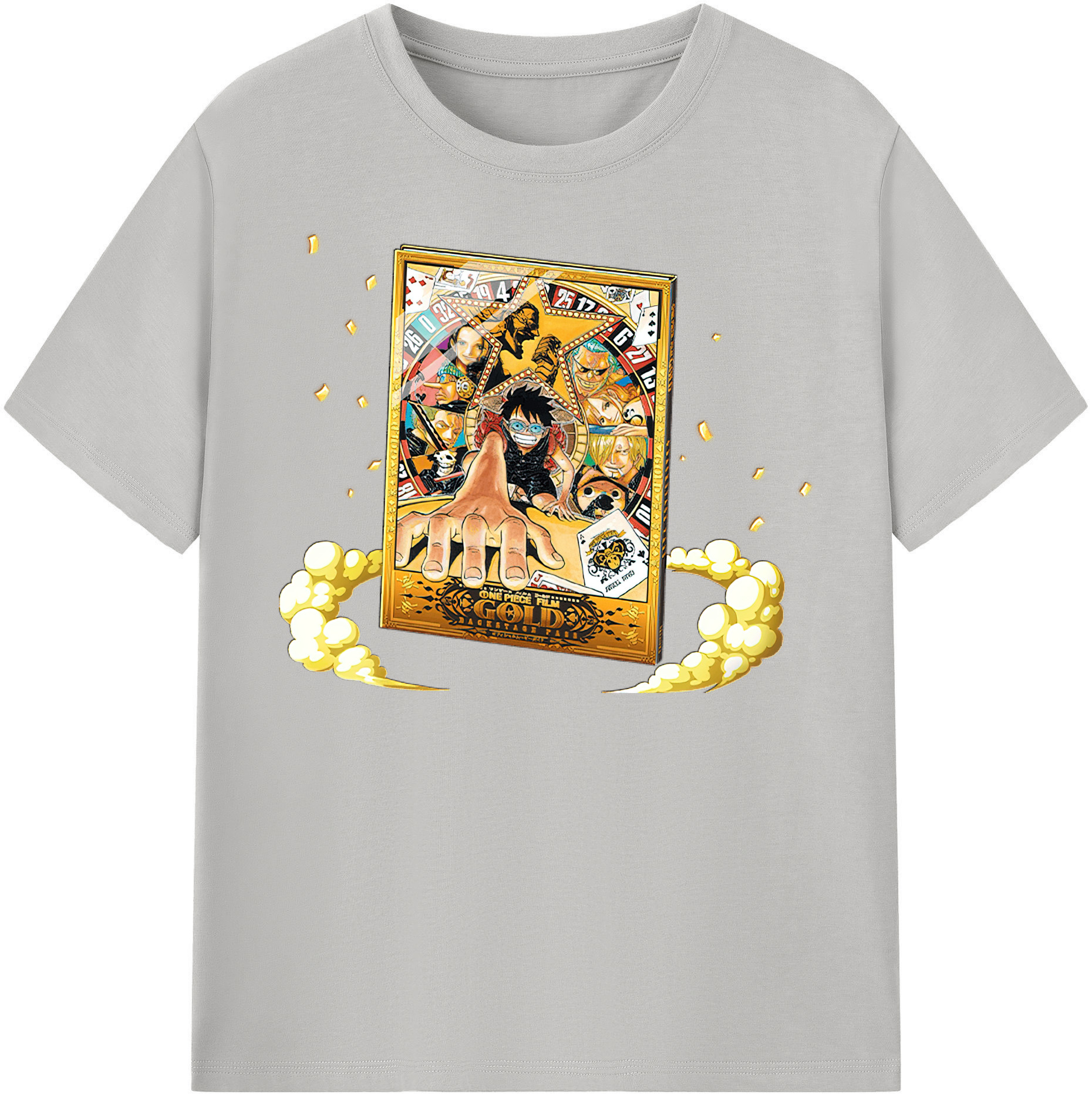 ワンピース モンキー・D・ルフィ ONE PIECE Monkey D. Luffy レディースカジュアルプリントTシャツ（綿100％）