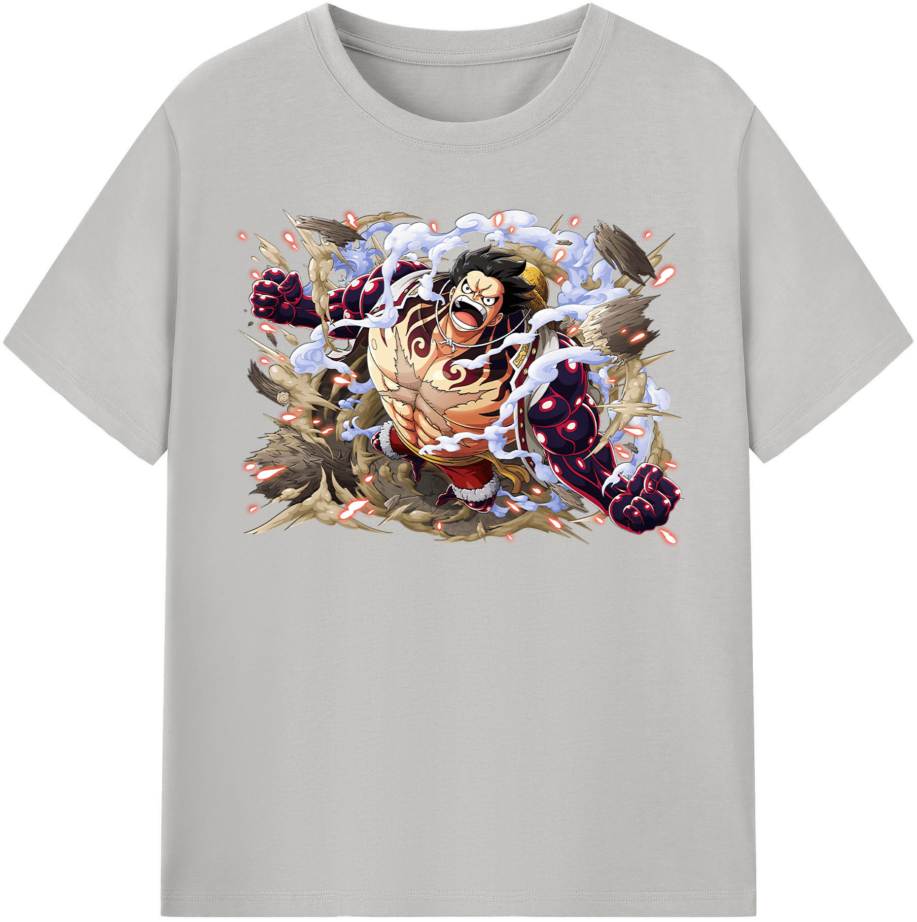 ワンピース モンキー・D・ルフィ ONE PIECE Monkey D. Luffy レディースカジュアルプリントTシャツ（綿100％）