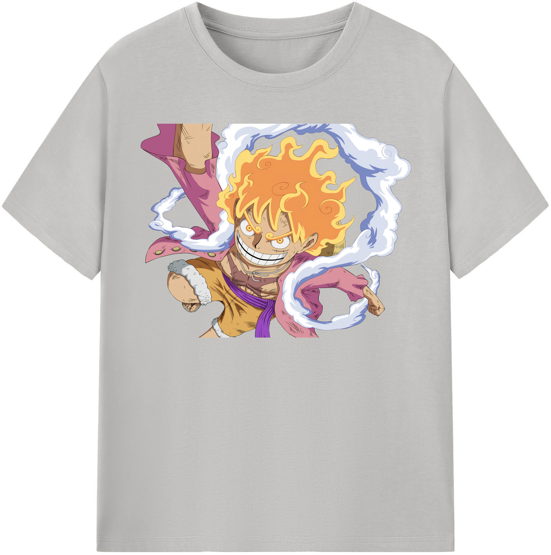 ワンピース モンキー・D・ルフィ ONE PIECE Monkey D. Luffy レディースカジュアルプリントTシャツ（綿100％）