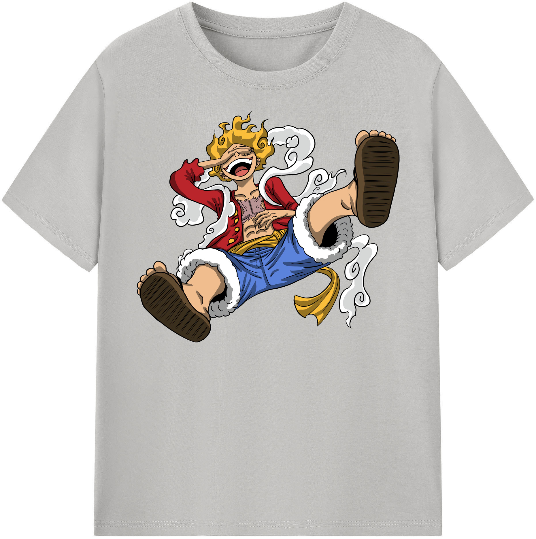 ワンピース モンキー・D・ルフィ ONE PIECE Monkey D. Luffy レディースカジュアルプリントTシャツ（綿100％）