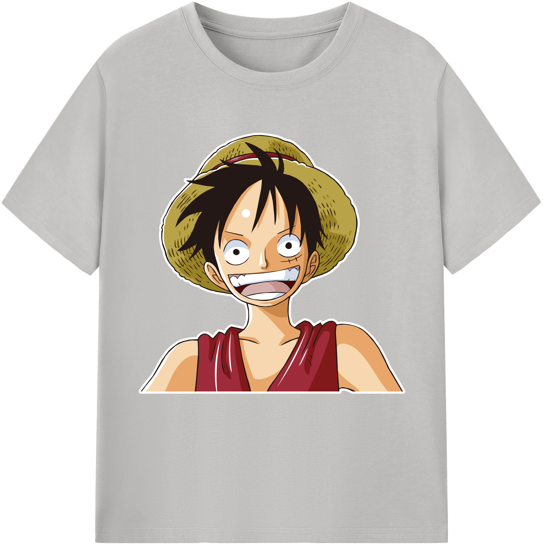 ワンピース モンキー・D・ルフィ ONE PIECE Monkey D. Luffy レディースカジュアルプリントTシャツ（綿100％）