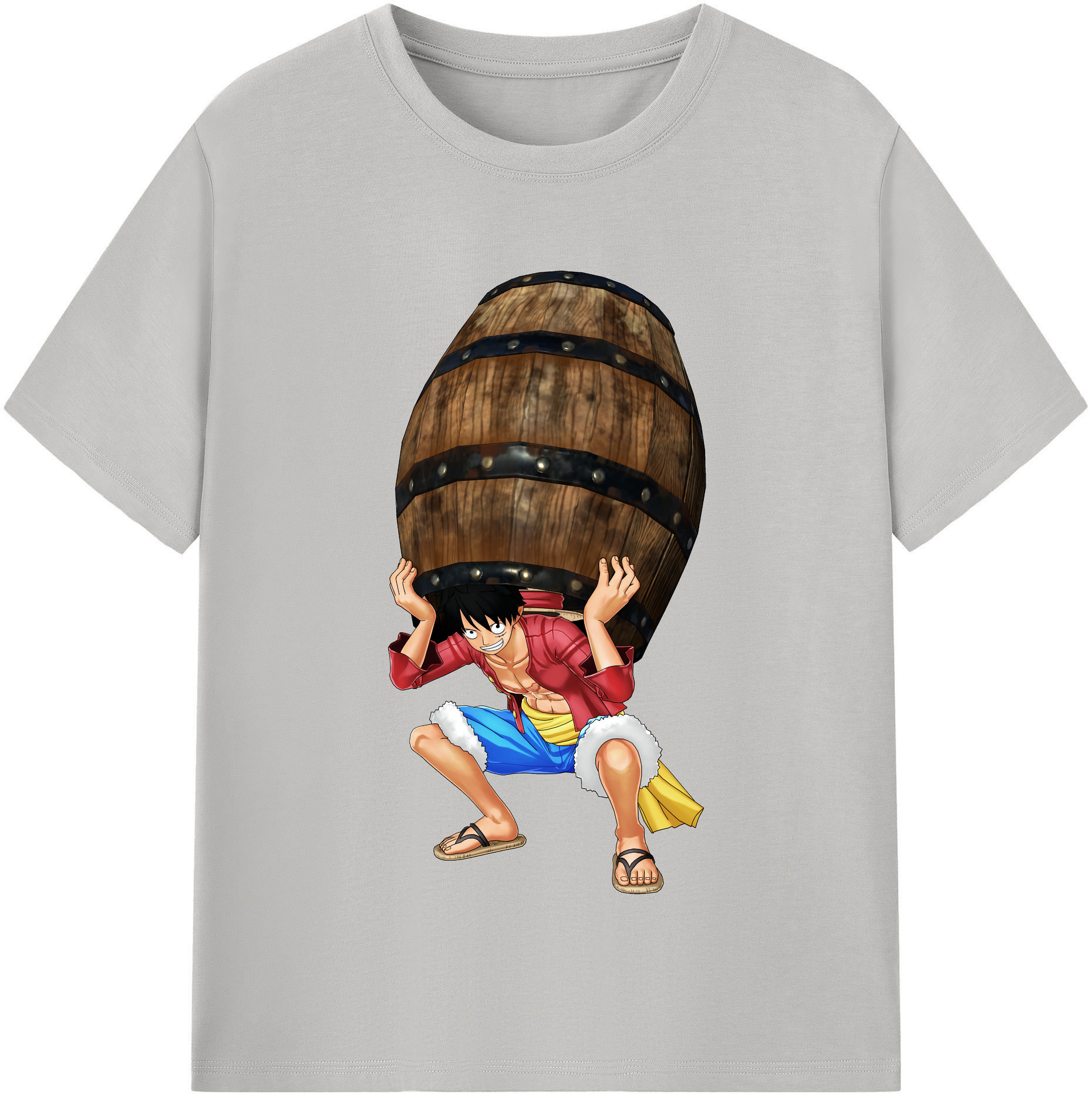 ワンピース モンキー・D・ルフィ ONE PIECE Monkey D. Luffy レディースカジュアルプリントTシャツ（綿100％）