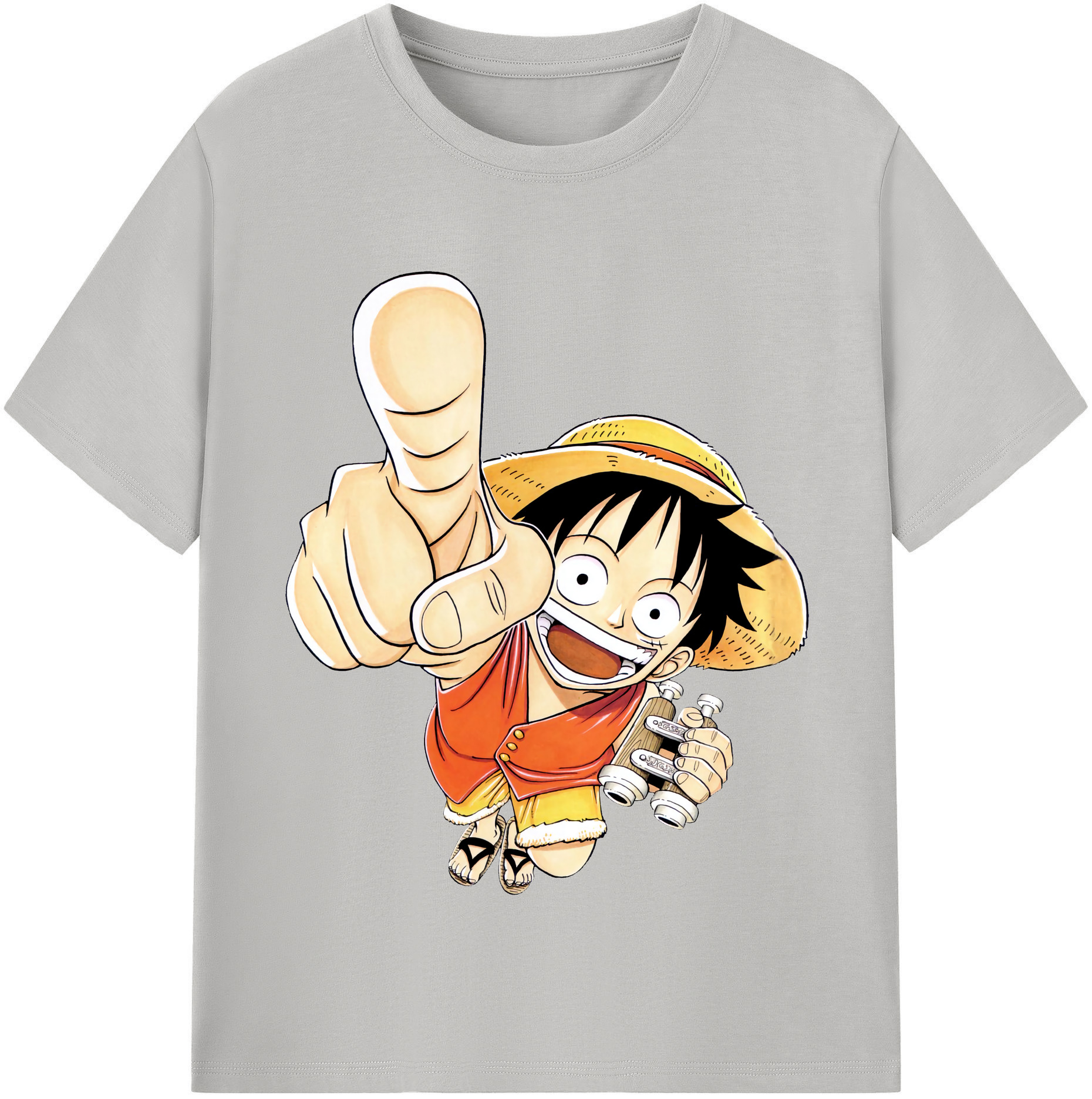 ワンピース モンキー・D・ルフィ ONE PIECE Monkey D. Luffy レディースカジュアルプリントTシャツ（綿100％）