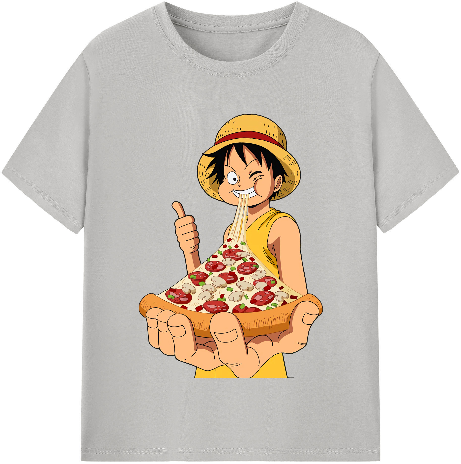 ワンピース モンキー・D・ルフィ ONE PIECE Monkey D. Luffy レディースカジュアルプリントTシャツ（綿100％）