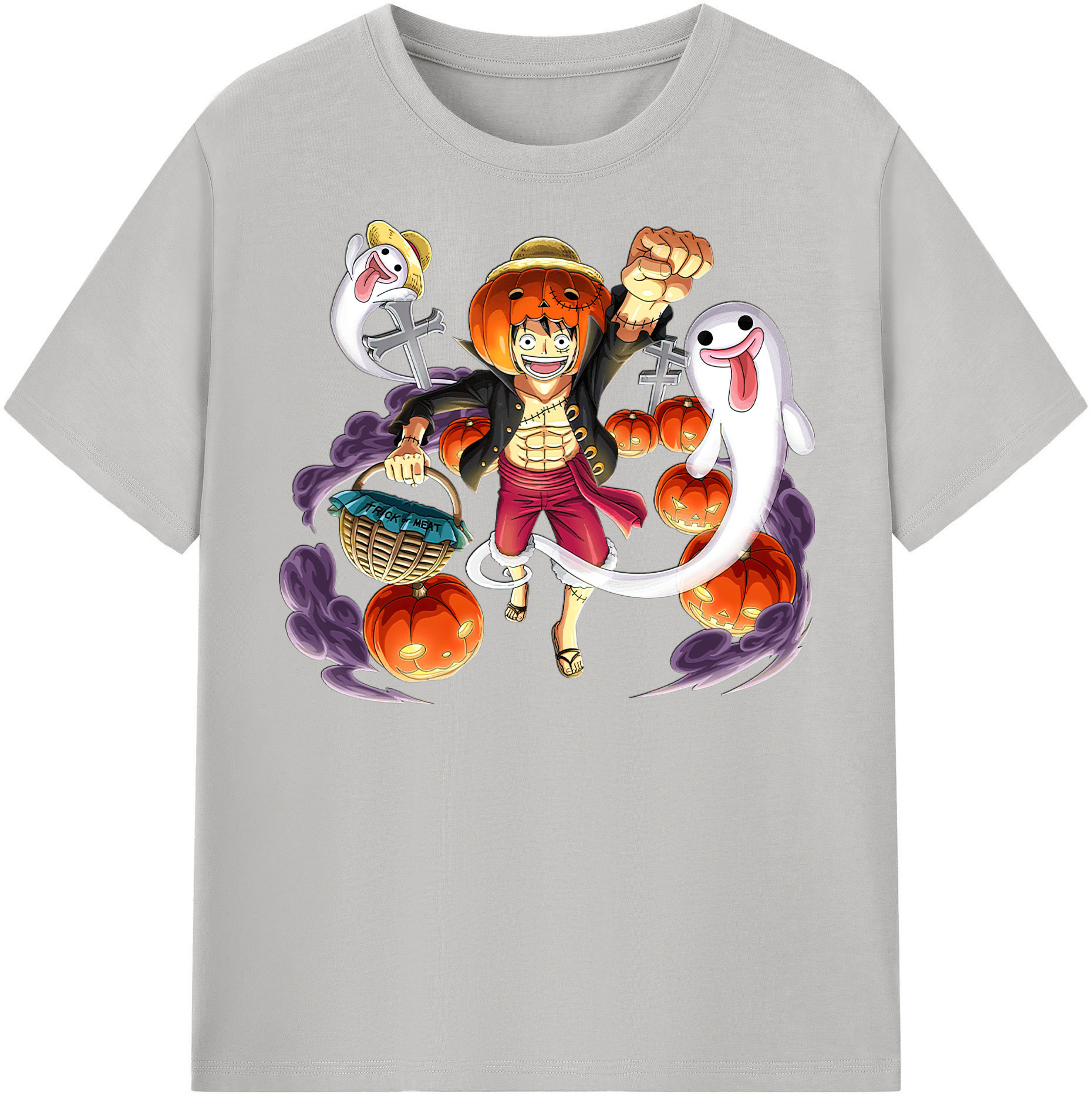 ワンピース モンキー・D・ルフィ ONE PIECE Monkey D. Luffy レディースカジュアルプリントTシャツ（綿100％）
