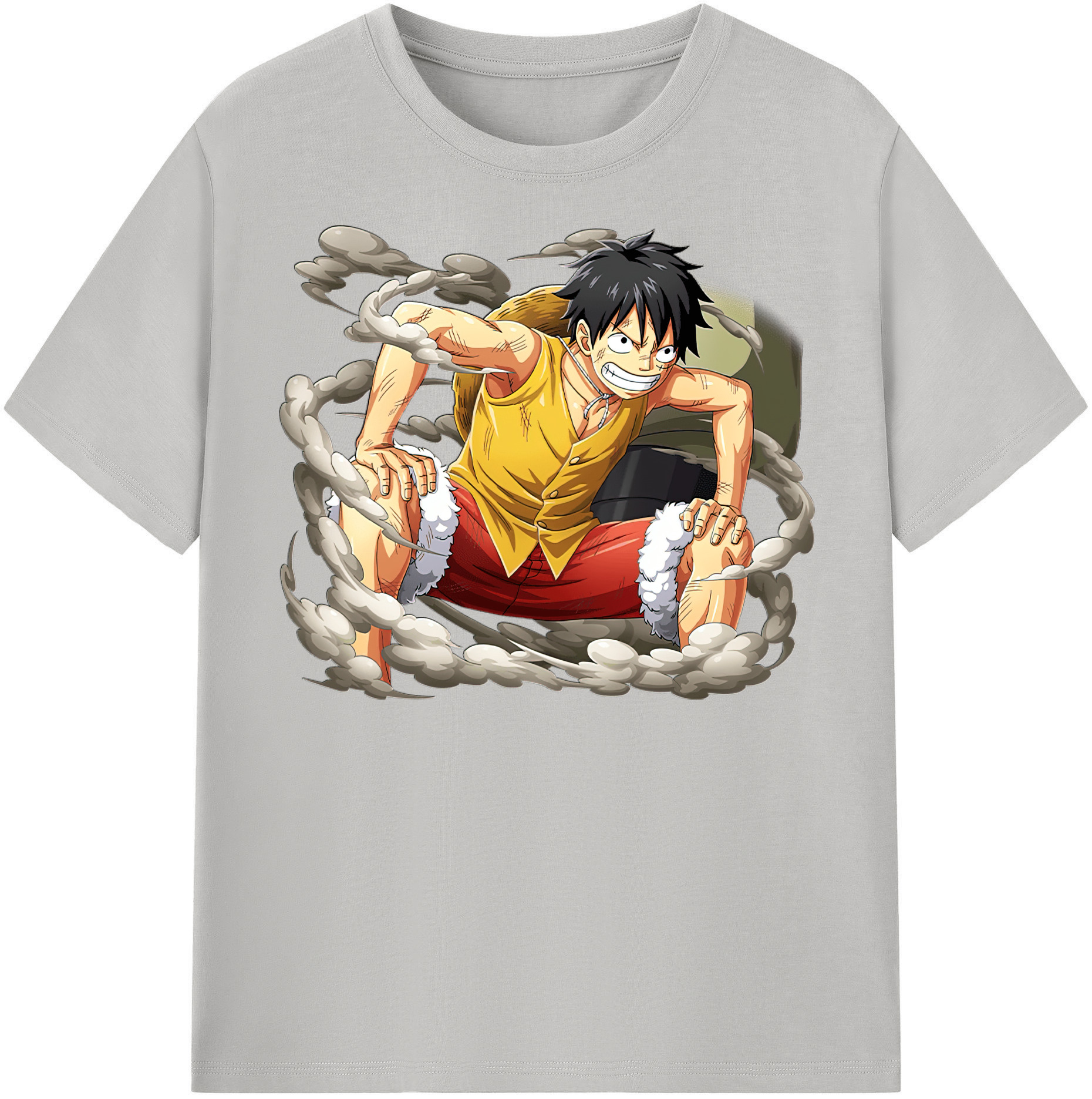 ワンピース モンキー・D・ルフィ ONE PIECE Monkey D. Luffy レディースカジュアルプリントTシャツ（綿100％）