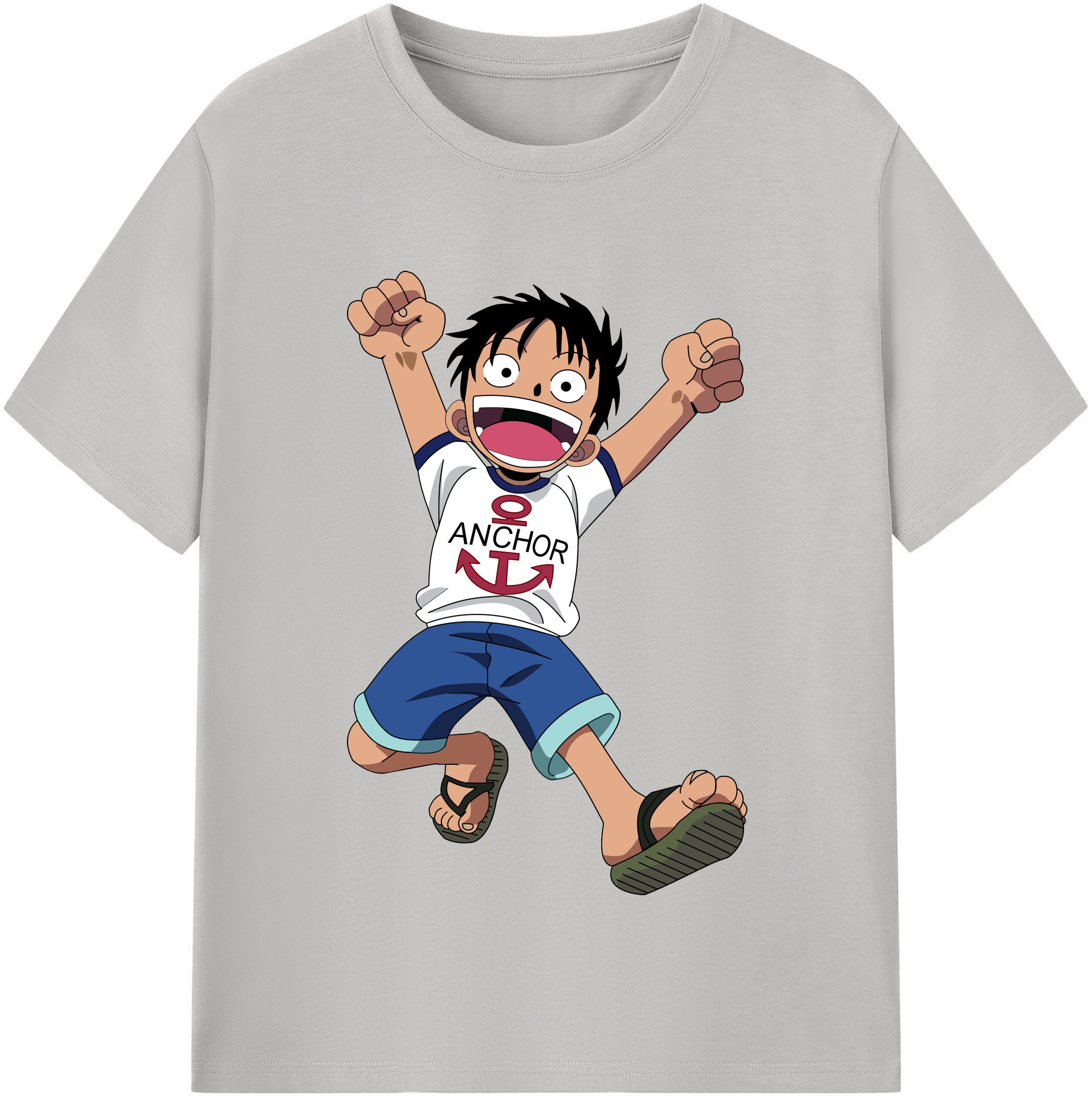ワンピース モンキー・D・ルフィ ONE PIECE Monkey D. Luffy レディースカジュアルプリントTシャツ（綿100％）