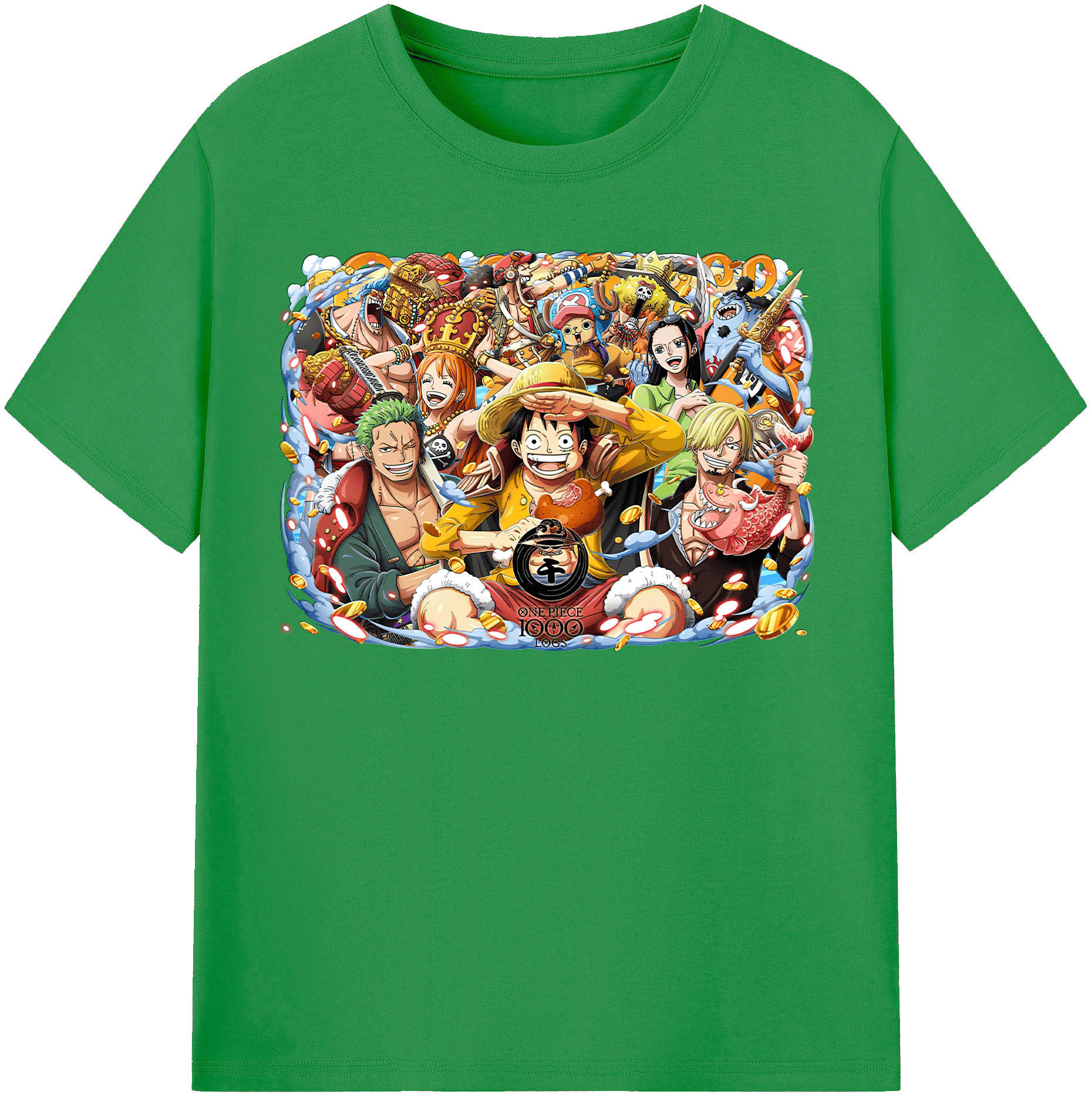 ワンピース モンキー・D・ルフィ ONE PIECE Monkey D. Luffy レディースカジュアルプリントTシャツ（綿100％）