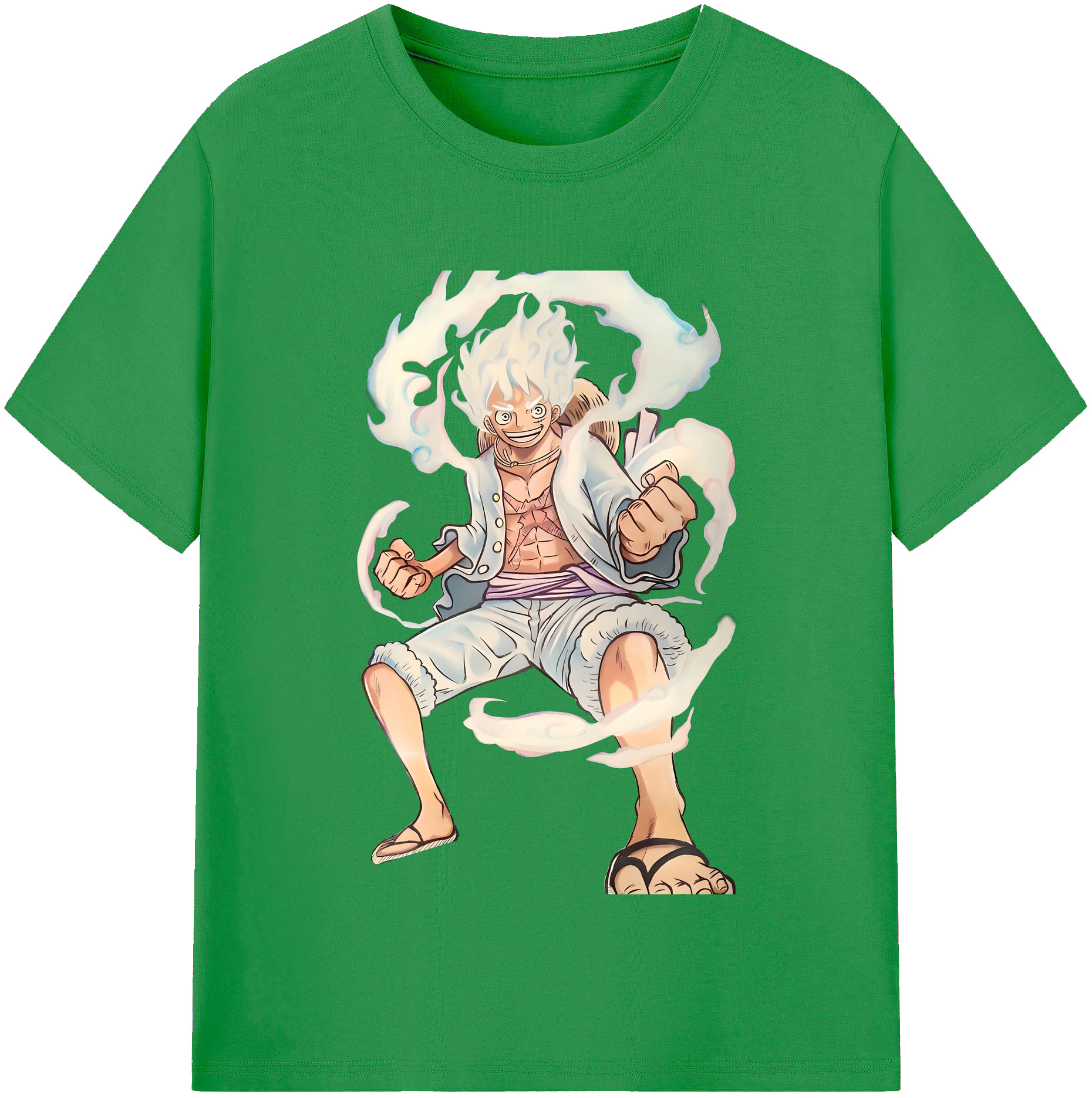 ワンピース モンキー・D・ルフィ ONE PIECE Monkey D. Luffy レディースカジュアルプリントTシャツ（綿100％）