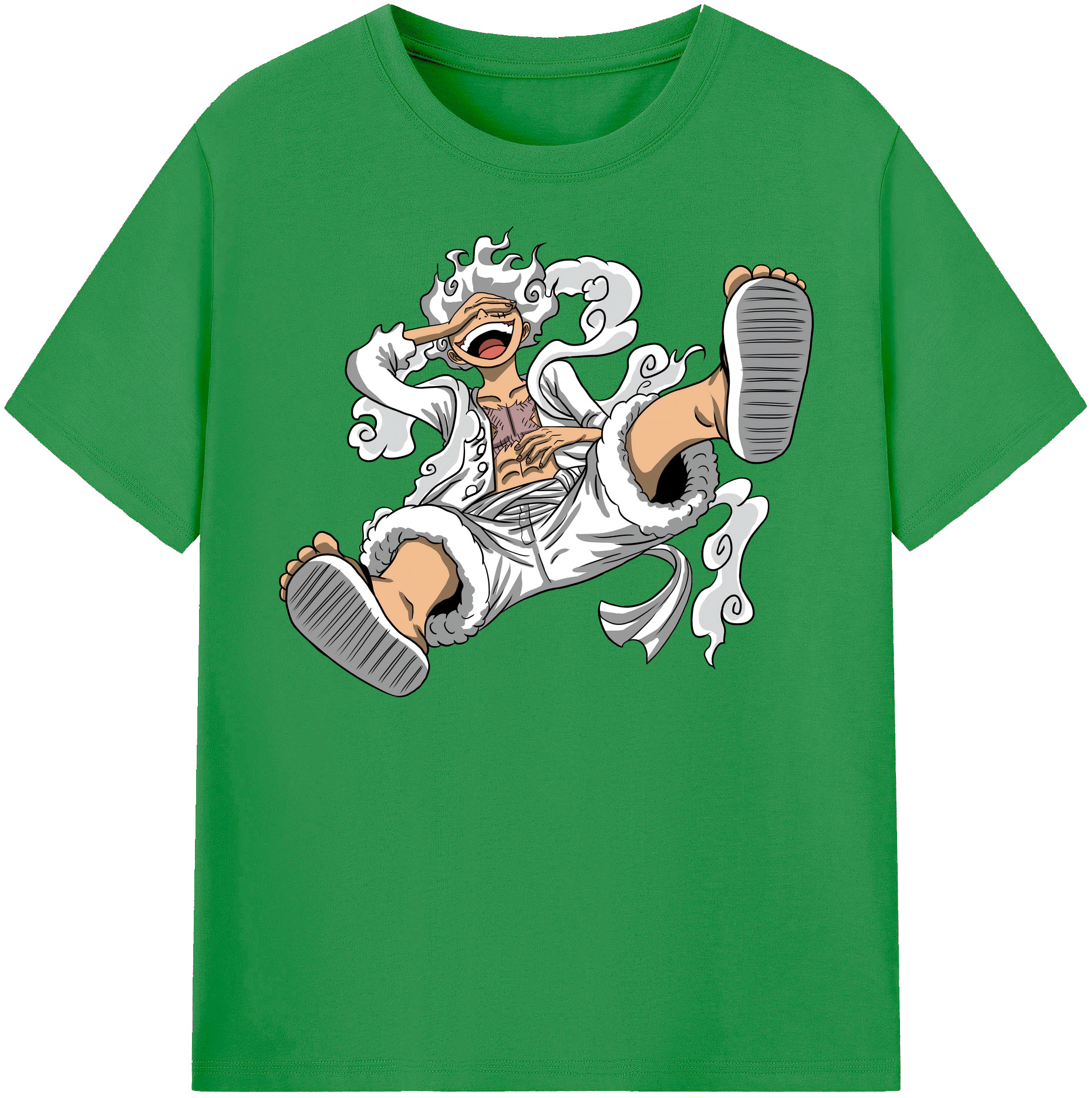 ワンピース モンキー・D・ルフィ ONE PIECE Monkey D. Luffy レディースカジュアルプリントTシャツ（綿100％）