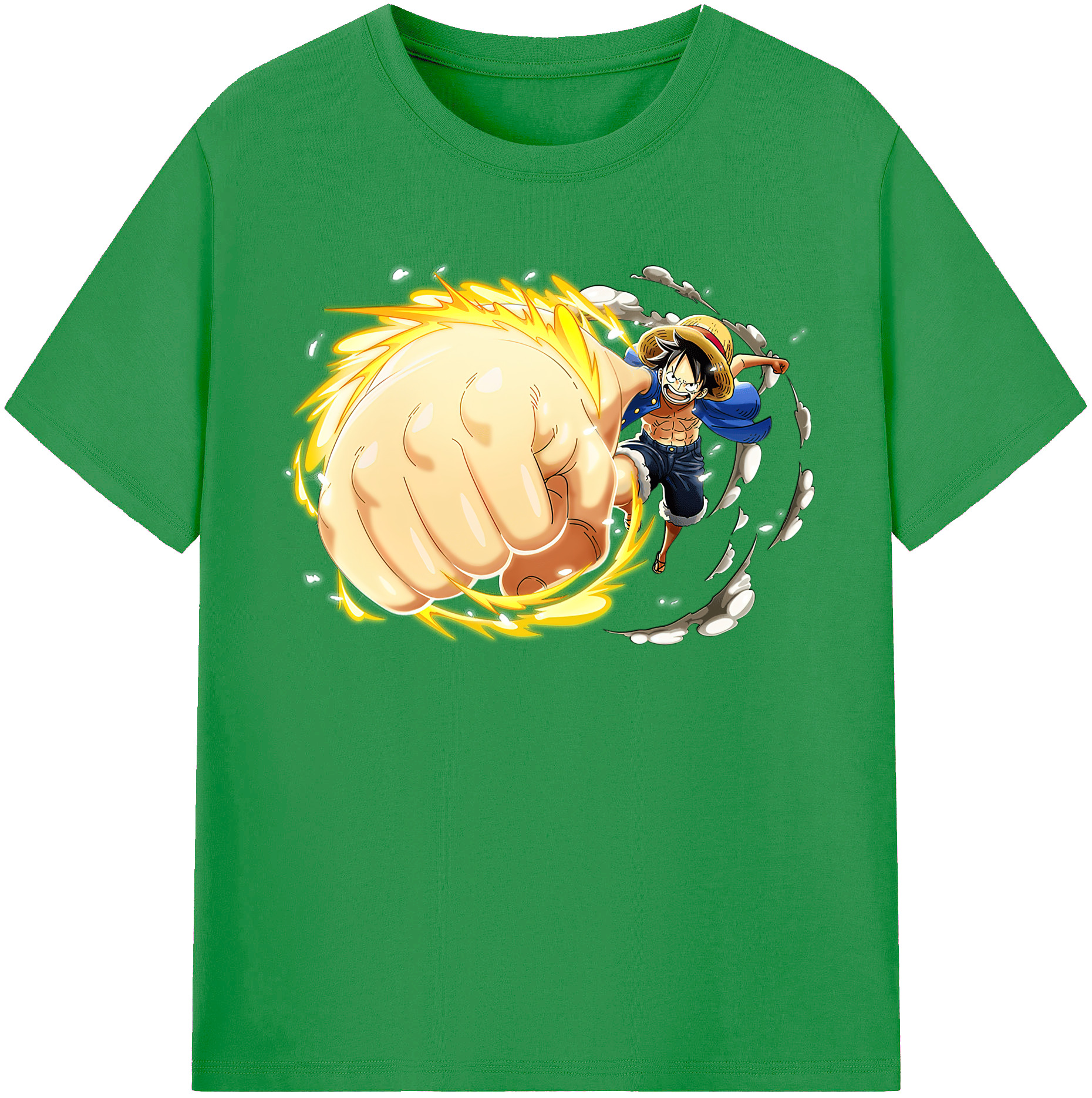 ワンピース モンキー・D・ルフィ ONE PIECE Monkey D. Luffy レディースカジュアルプリントTシャツ（綿100％）