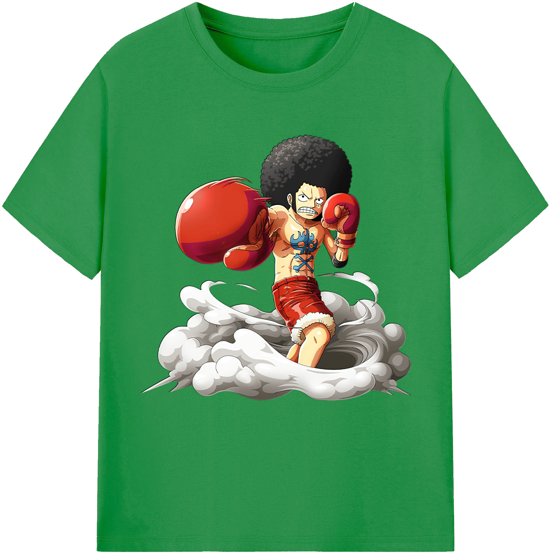 ワンピース モンキー・D・ルフィ ONE PIECE Monkey D. Luffy レディースカジュアルプリントTシャツ（綿100％）