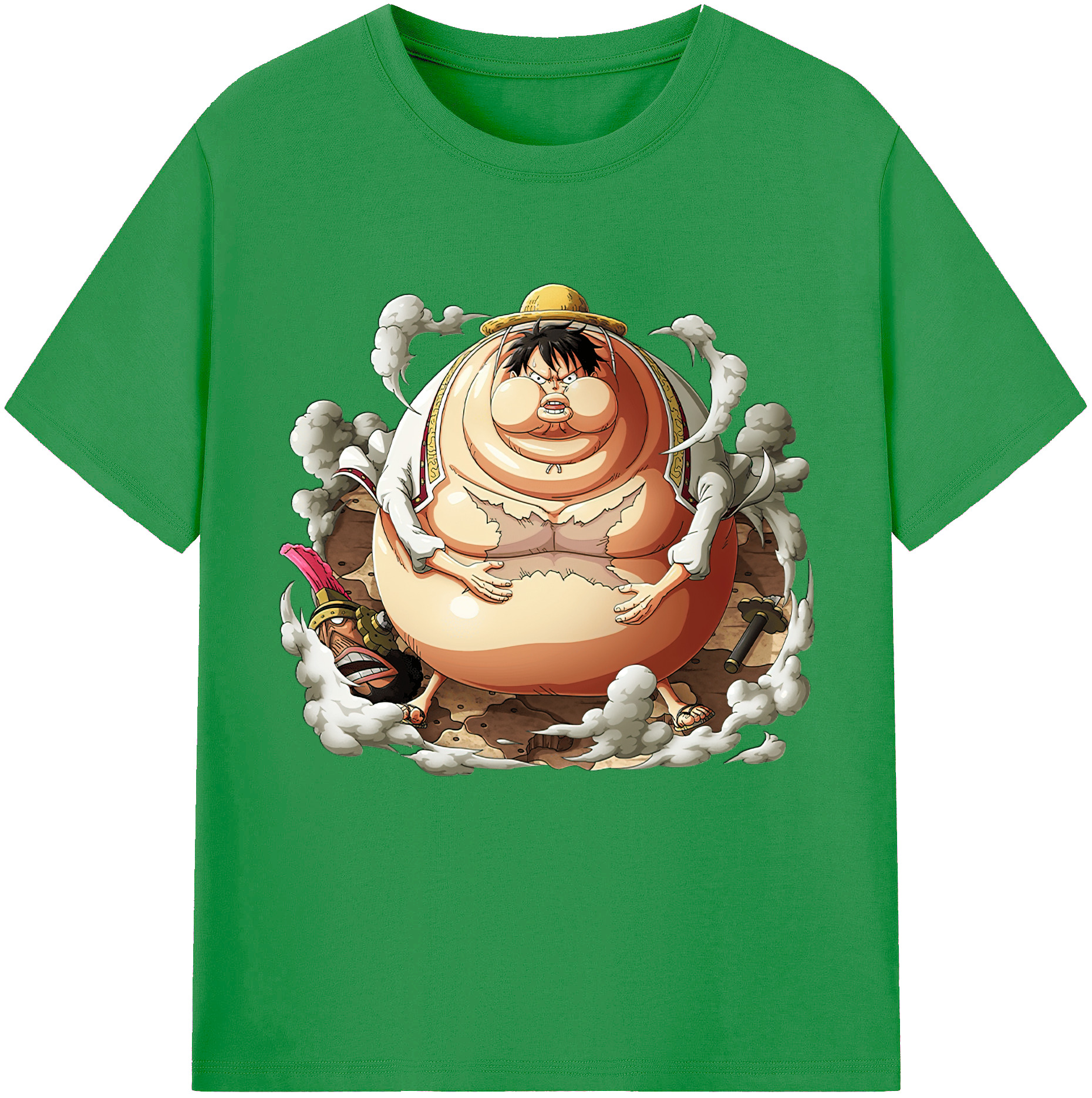 ワンピース モンキー・D・ルフィ ONE PIECE Monkey D. Luffy レディースカジュアルプリントTシャツ（綿100％）