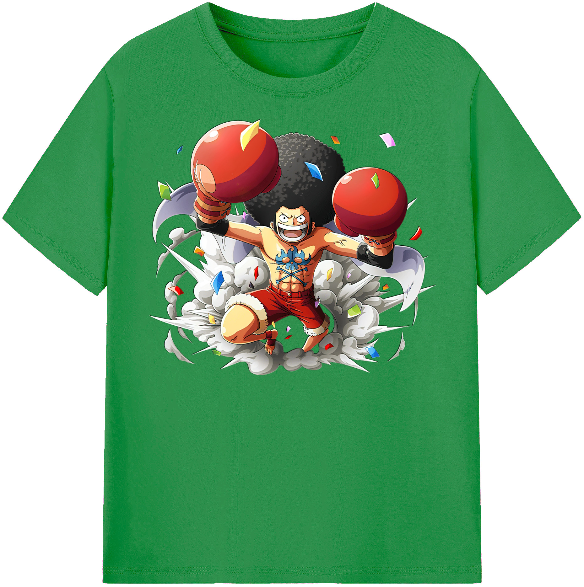 ワンピース モンキー・D・ルフィ ONE PIECE Monkey D. Luffy レディースカジュアルプリントTシャツ（綿100％）