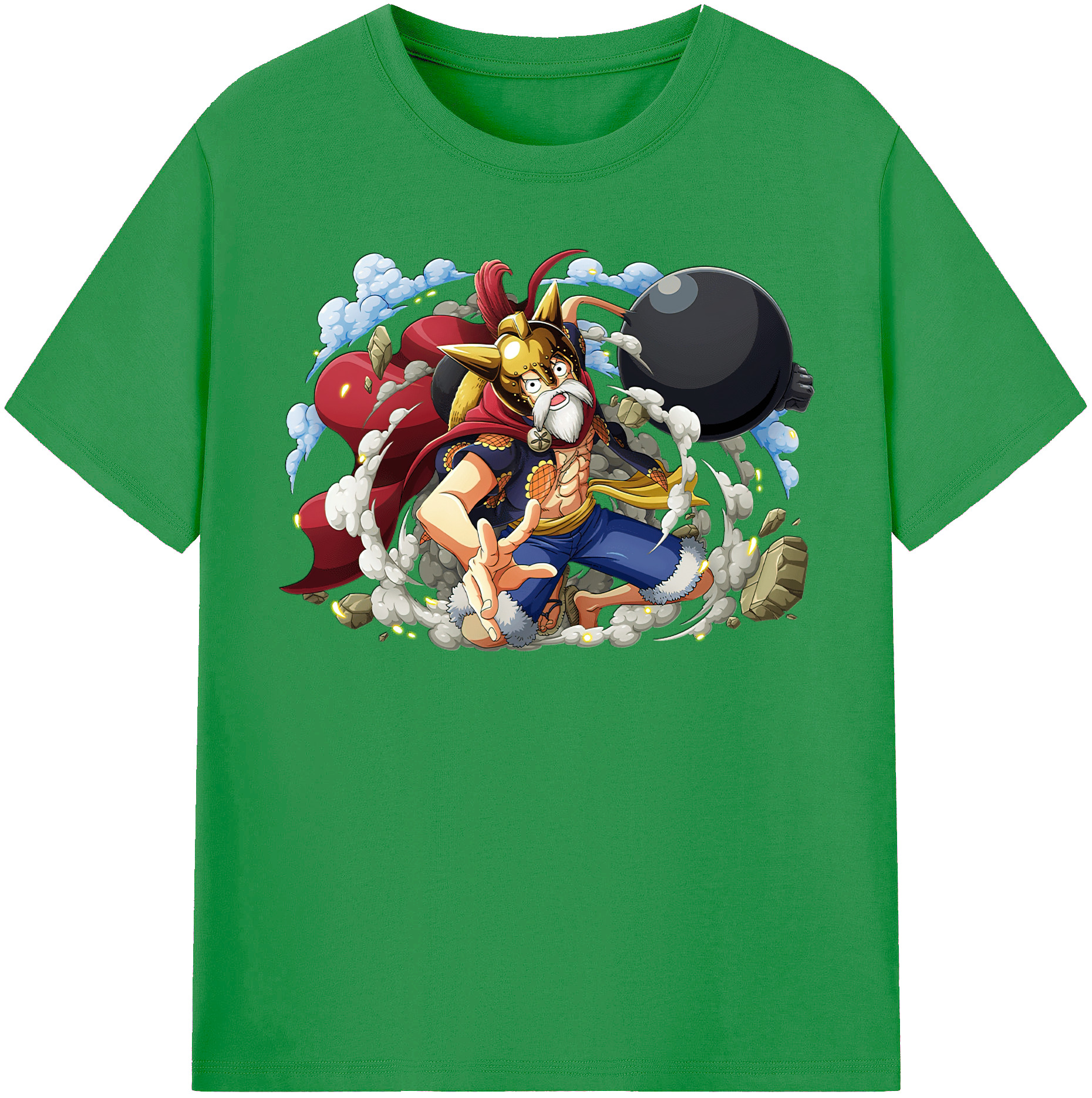 ワンピース モンキー・D・ルフィ ONE PIECE Monkey D. Luffy レディースカジュアルプリントTシャツ（綿100％）