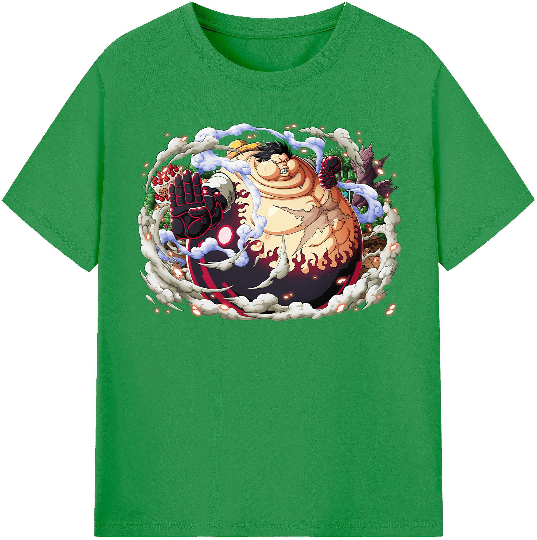 ワンピース モンキー・D・ルフィ ONE PIECE Monkey D. Luffy レディースカジュアルプリントTシャツ（綿100％）