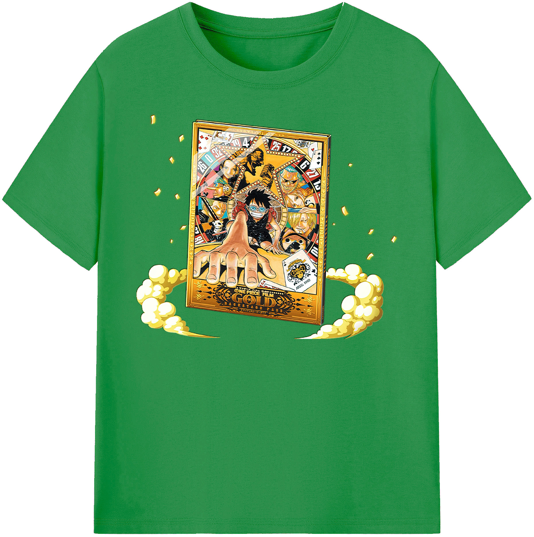 ワンピース モンキー・D・ルフィ ONE PIECE Monkey D. Luffy レディースカジュアルプリントTシャツ（綿100％）