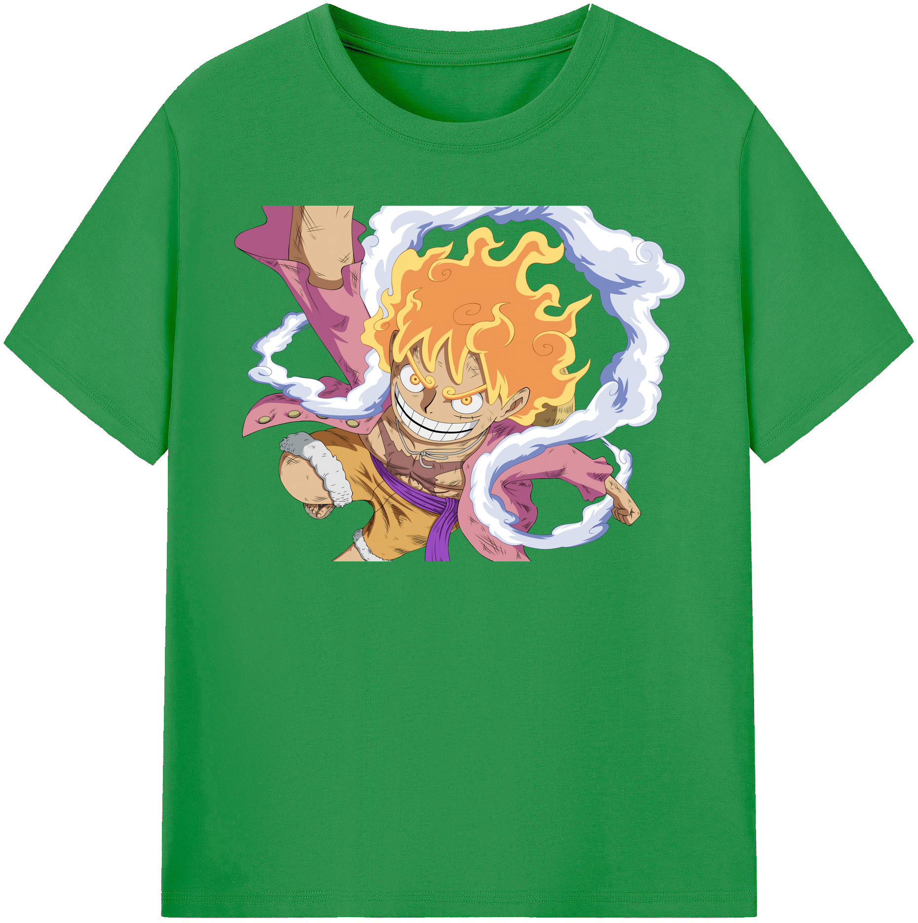ワンピース モンキー・D・ルフィ ONE PIECE Monkey D. Luffy レディースカジュアルプリントTシャツ（綿100％）