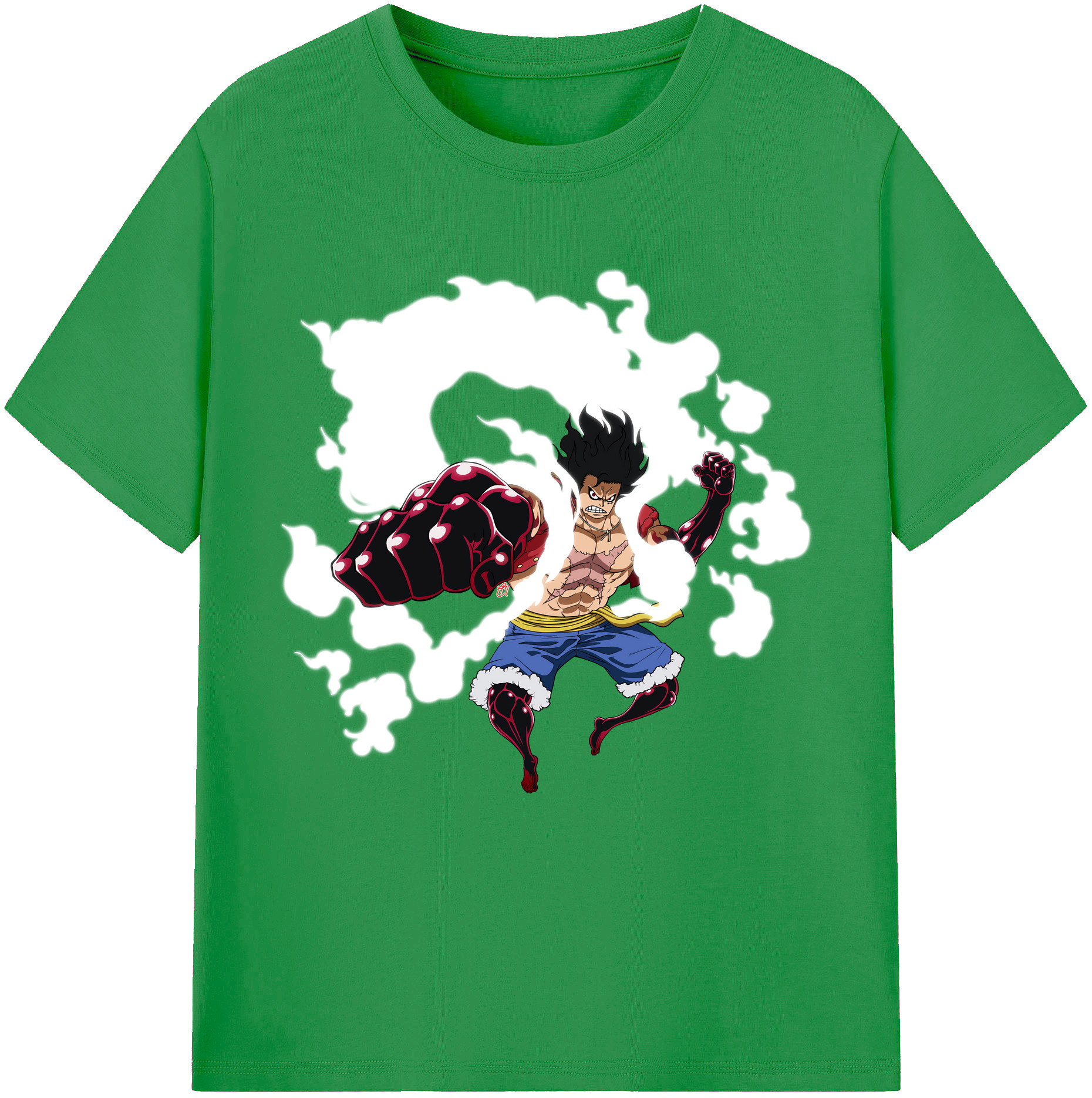 ワンピース モンキー・D・ルフィ ONE PIECE Monkey D. Luffy レディースカジュアルプリントTシャツ（綿100％）