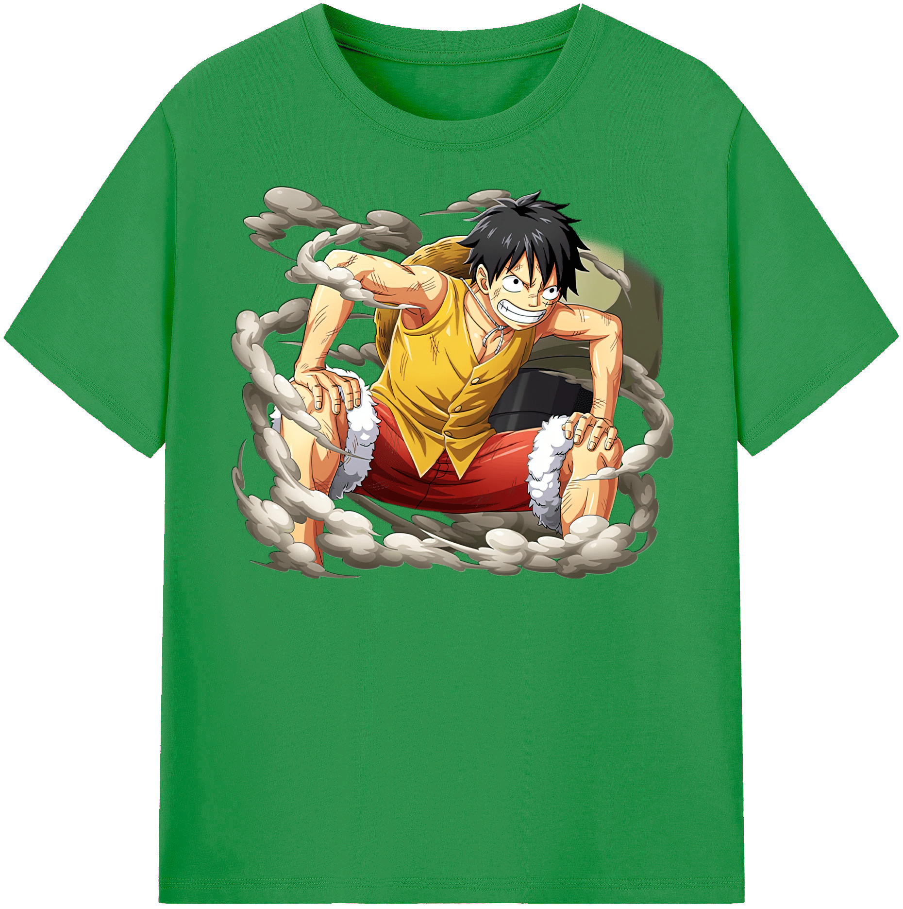 ワンピース モンキー・D・ルフィ ONE PIECE Monkey D. Luffy レディースカジュアルプリントTシャツ（綿100％）