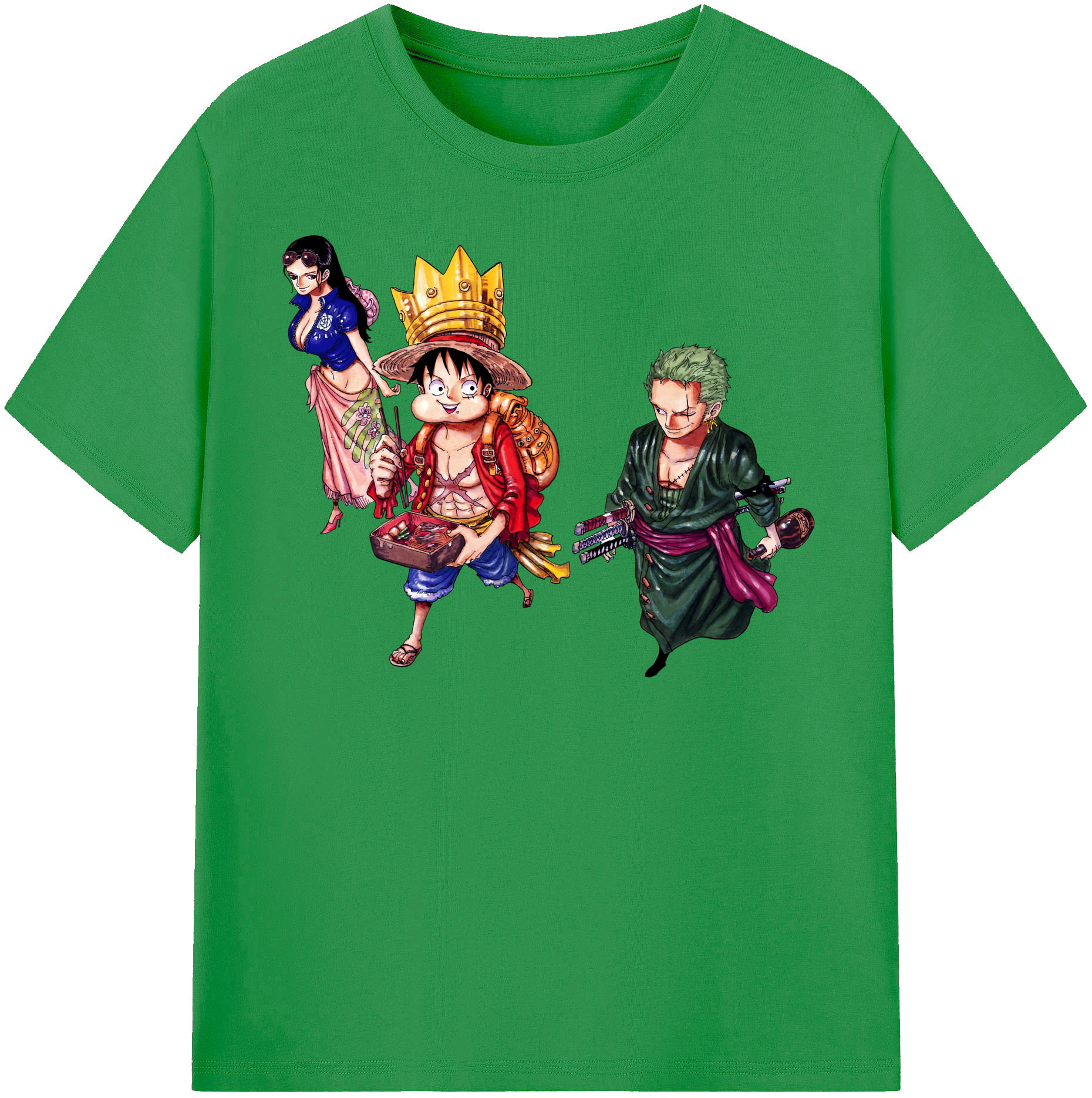 ワンピース モンキー・D・ルフィ ONE PIECE Monkey D. Luffy レディースカジュアルプリントTシャツ（綿100％）