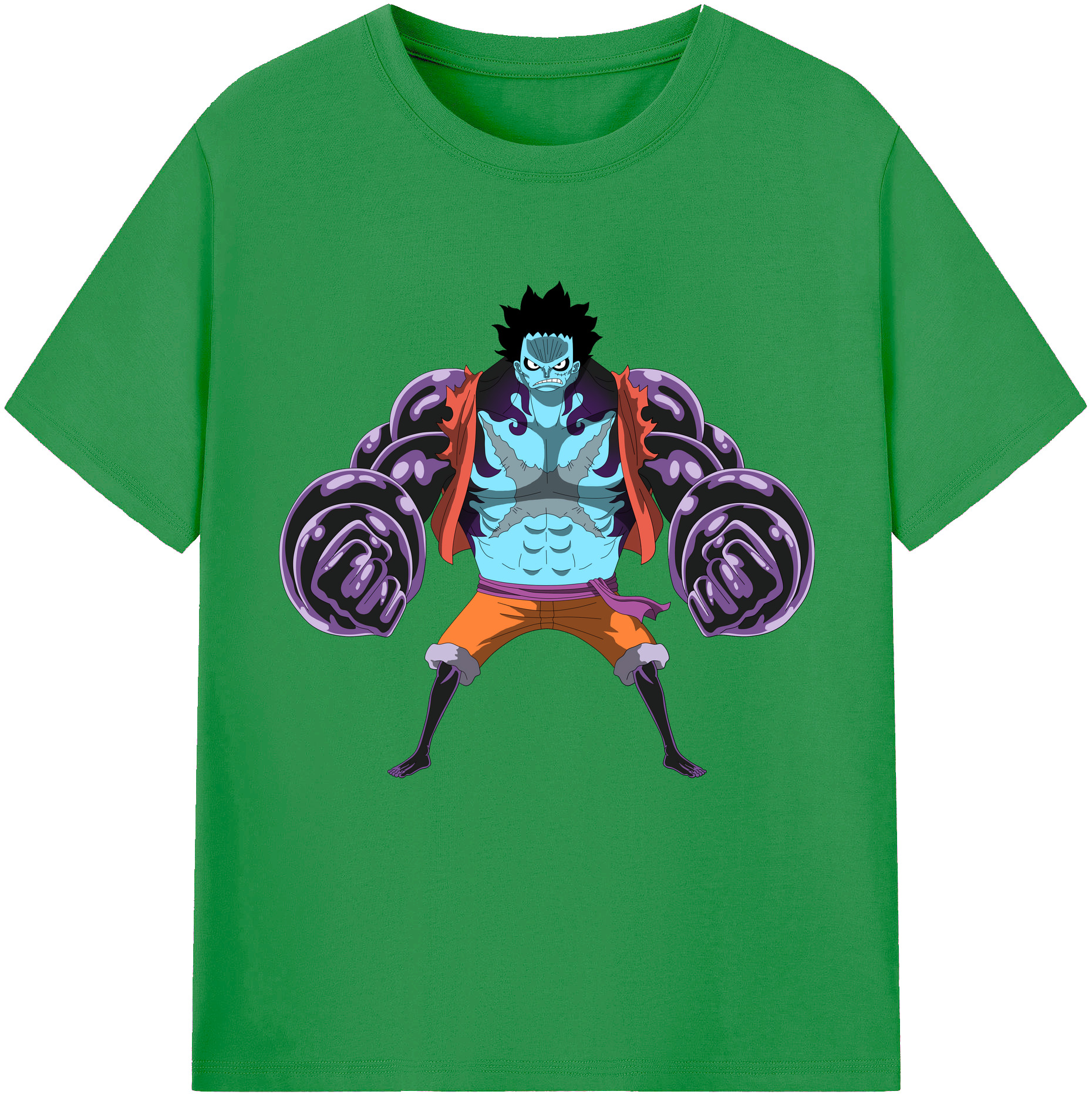 ワンピース モンキー・D・ルフィ ONE PIECE Monkey D. Luffy レディースカジュアルプリントTシャツ（綿100％）