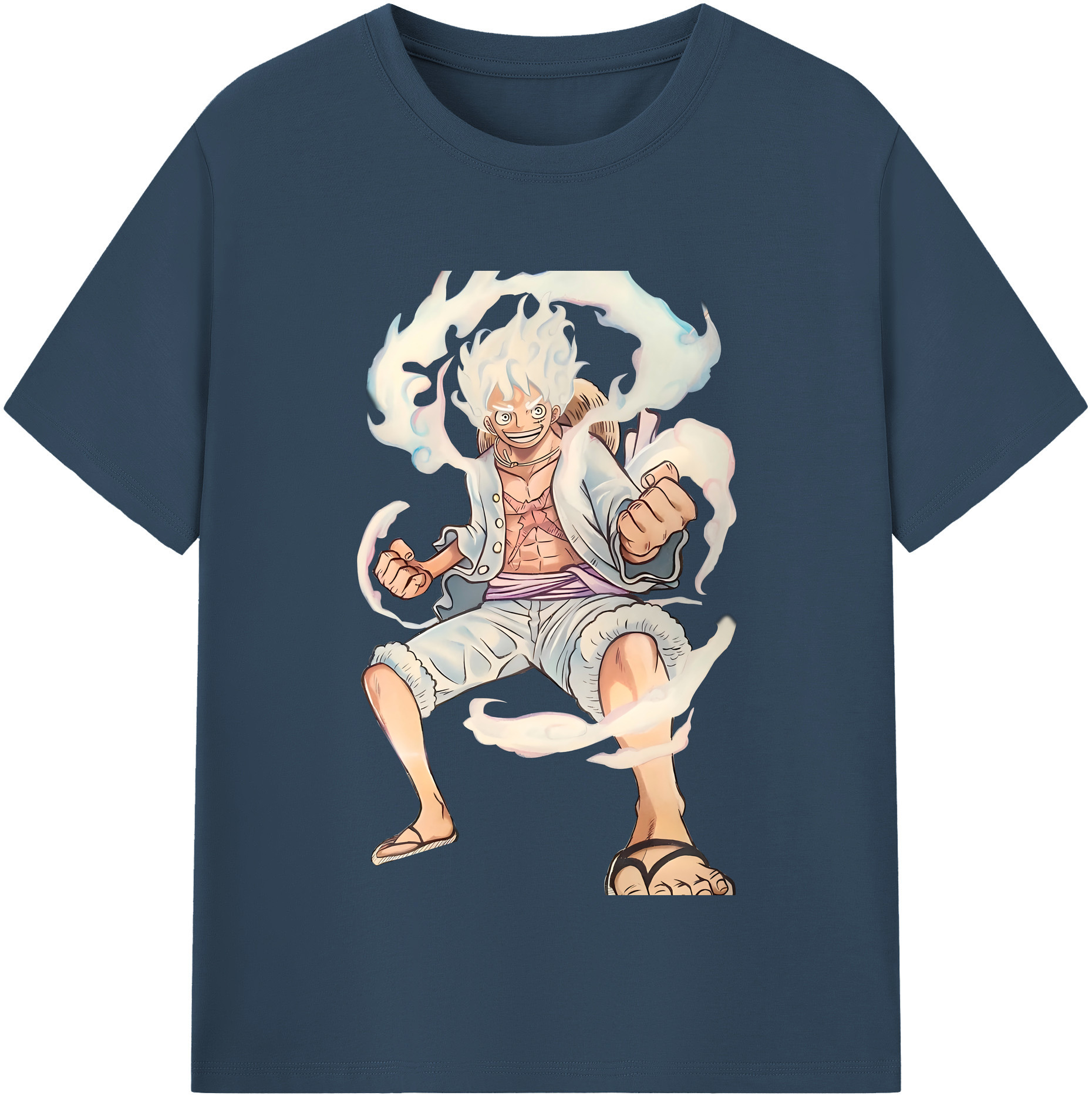 ワンピース モンキー・D・ルフィ ONE PIECE Monkey D. Luffy レディースカジュアルプリントTシャツ（綿100％）