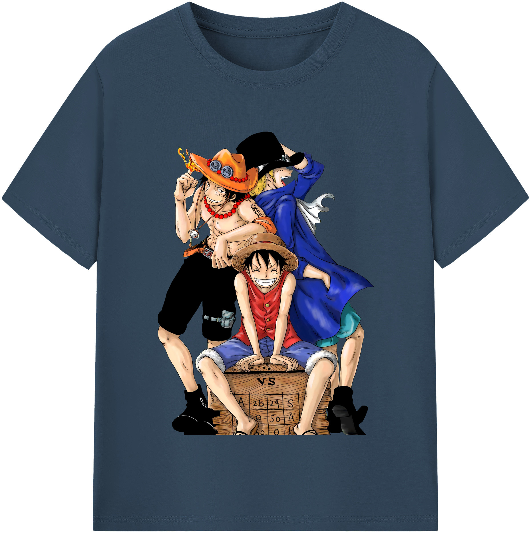 ワンピース モンキー・D・ルフィ ONE PIECE Monkey D. Luffy レディースカジュアルプリントTシャツ（綿100％）