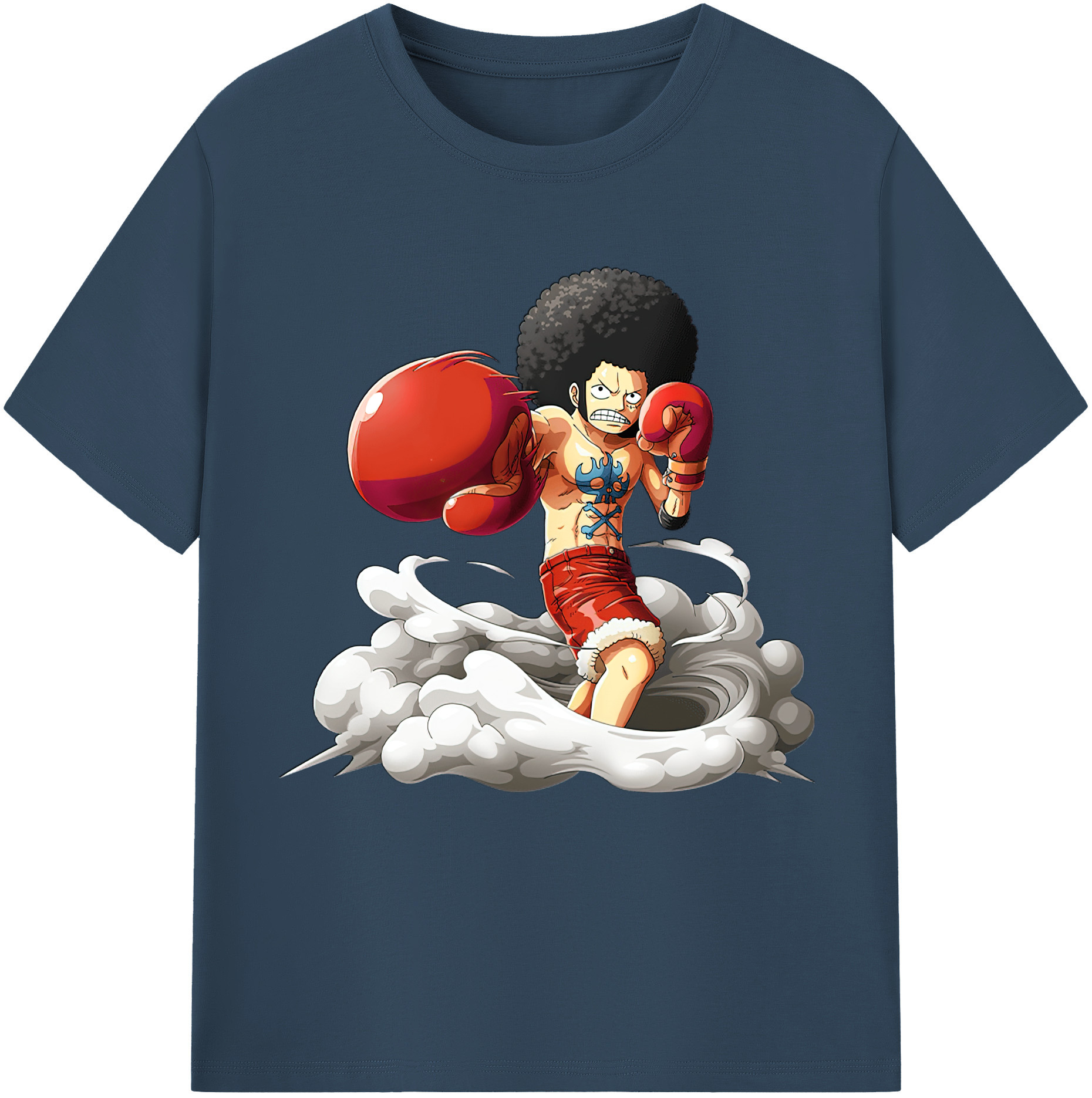 ワンピース モンキー・D・ルフィ ONE PIECE Monkey D. Luffy レディースカジュアルプリントTシャツ（綿100％）
