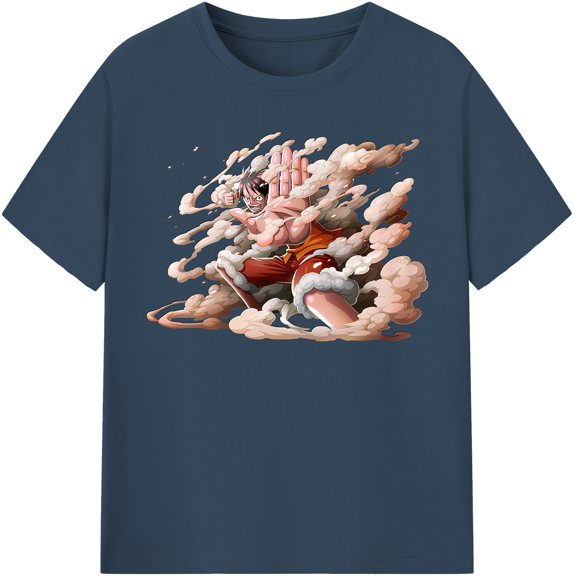 ワンピース モンキー・D・ルフィ ONE PIECE Monkey D. Luffy レディースカジュアルプリントTシャツ（綿100％）