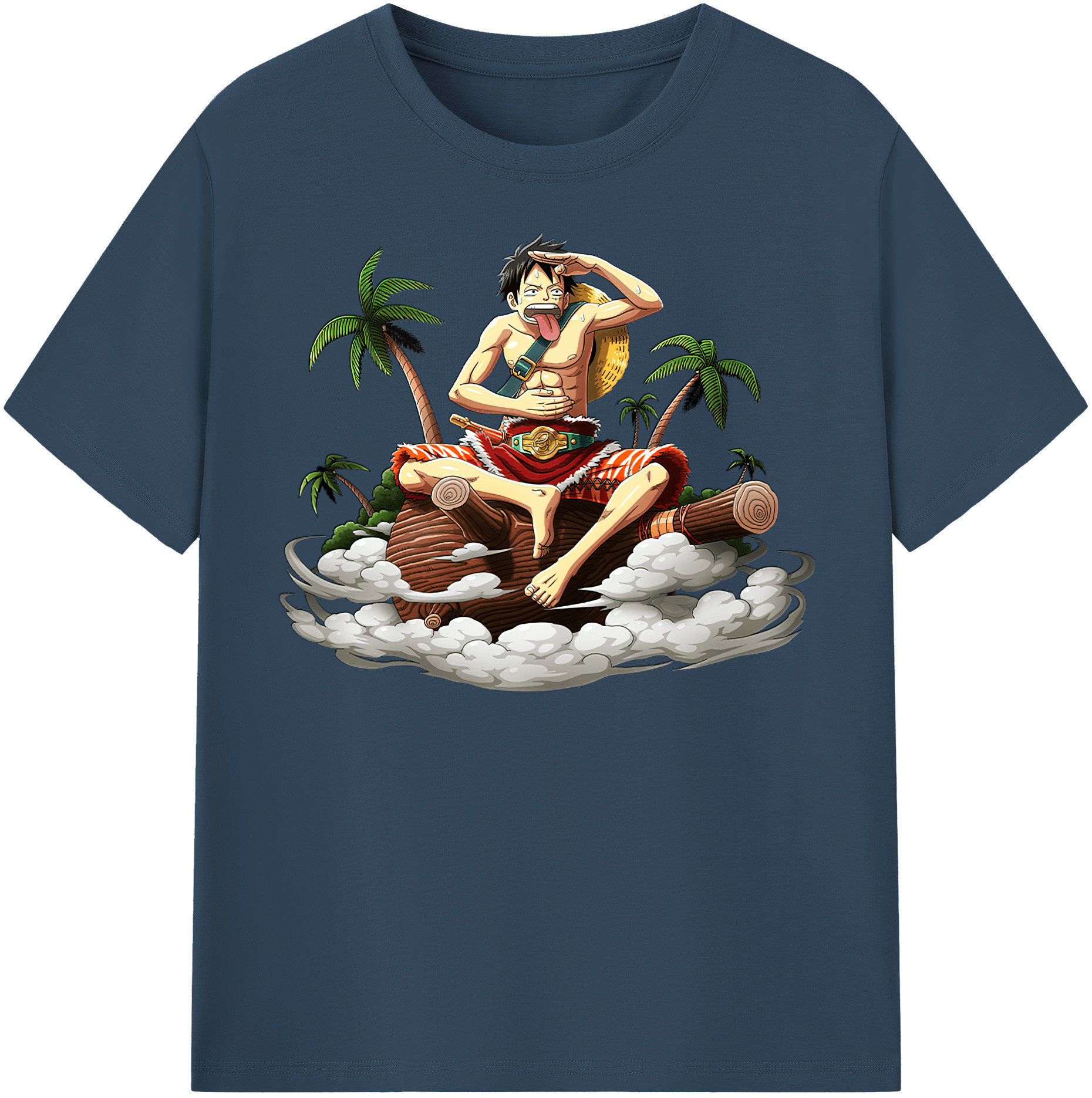 ワンピース モンキー・D・ルフィ ONE PIECE Monkey D. Luffy レディースカジュアルプリントTシャツ（綿100％）